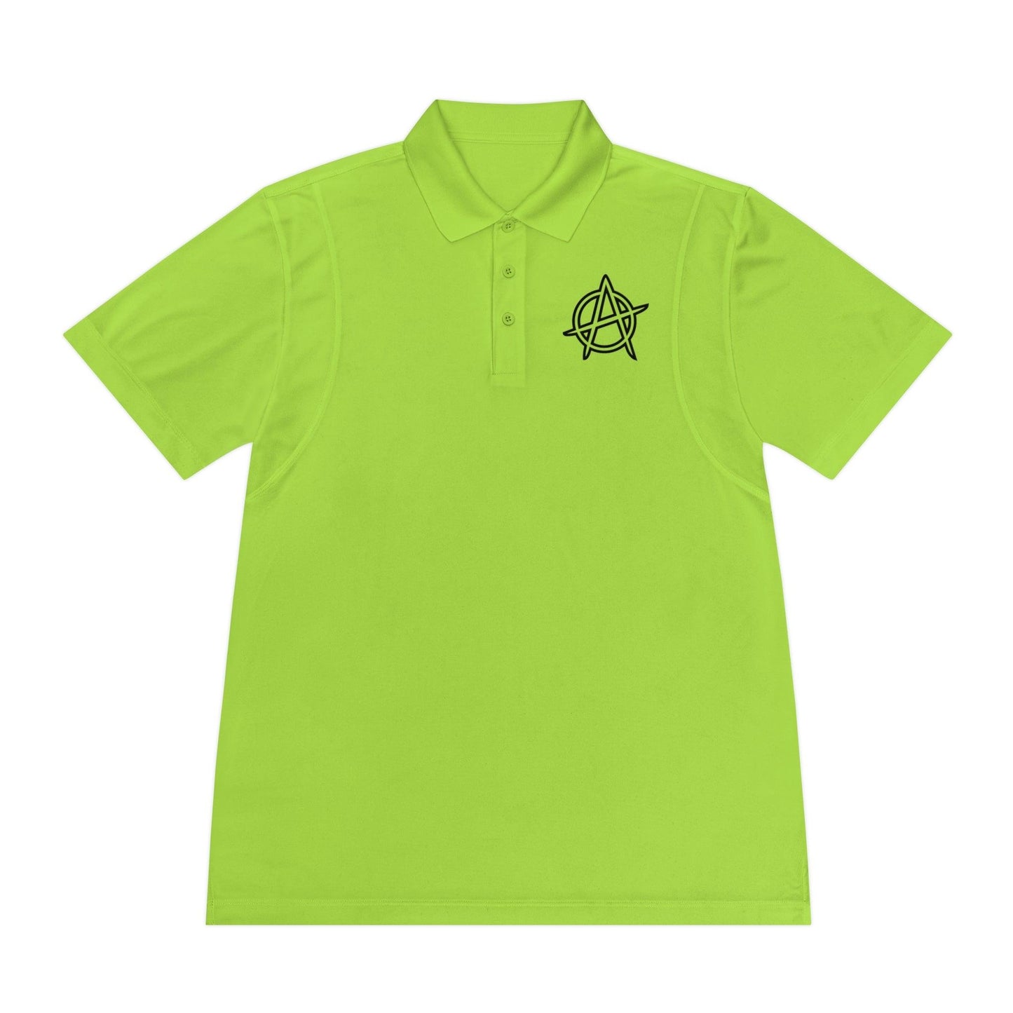 Men's Anarchy Symbol Sport Polo Shirt - Premium T-Shirt from Printify - Just $52.34! Shop now at Lizard Vigilante