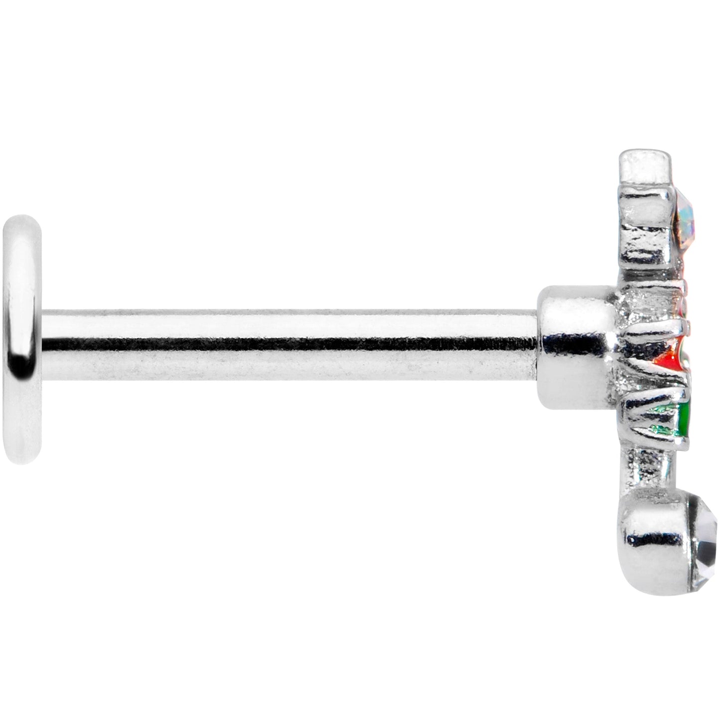 16G 5/16 Red Green Gem Christmas Tree Labret Monroe Tragus