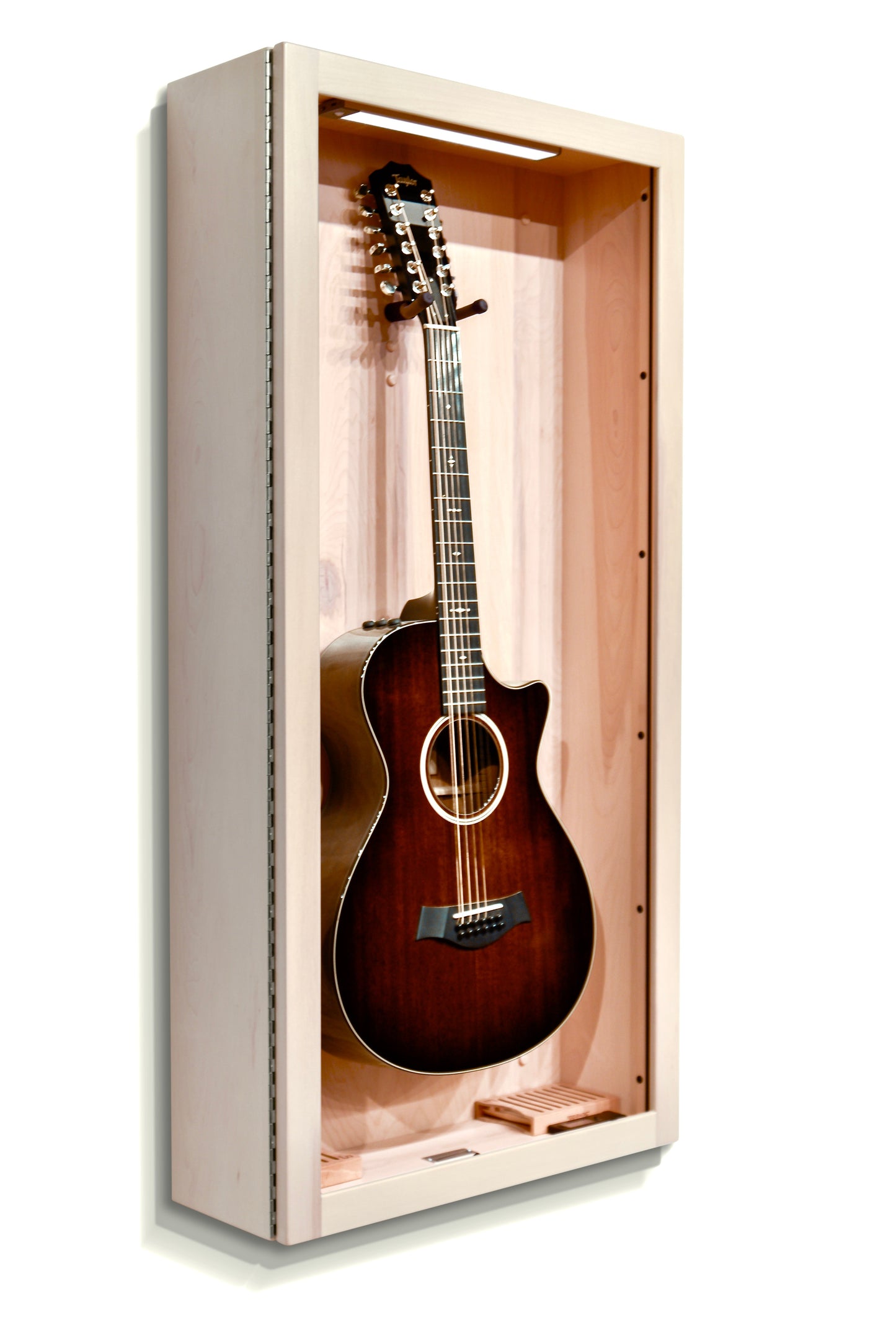 ClimaCase Rectangle Humidor - Birch with Campbell White Stain