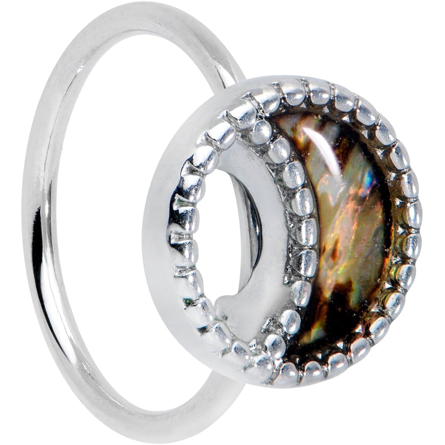 20G 5/16 Iridescent Crescent Moon Nose Hoop