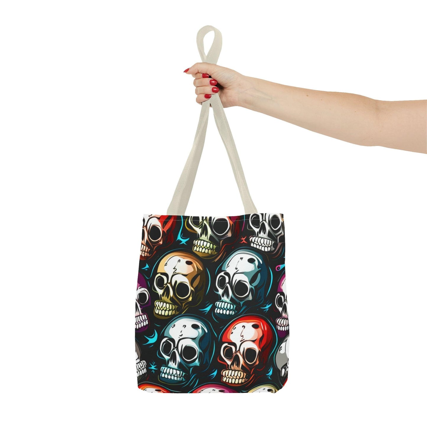 Death Metal Skulls Tote Bag (AOP) - Lizard Vigilante