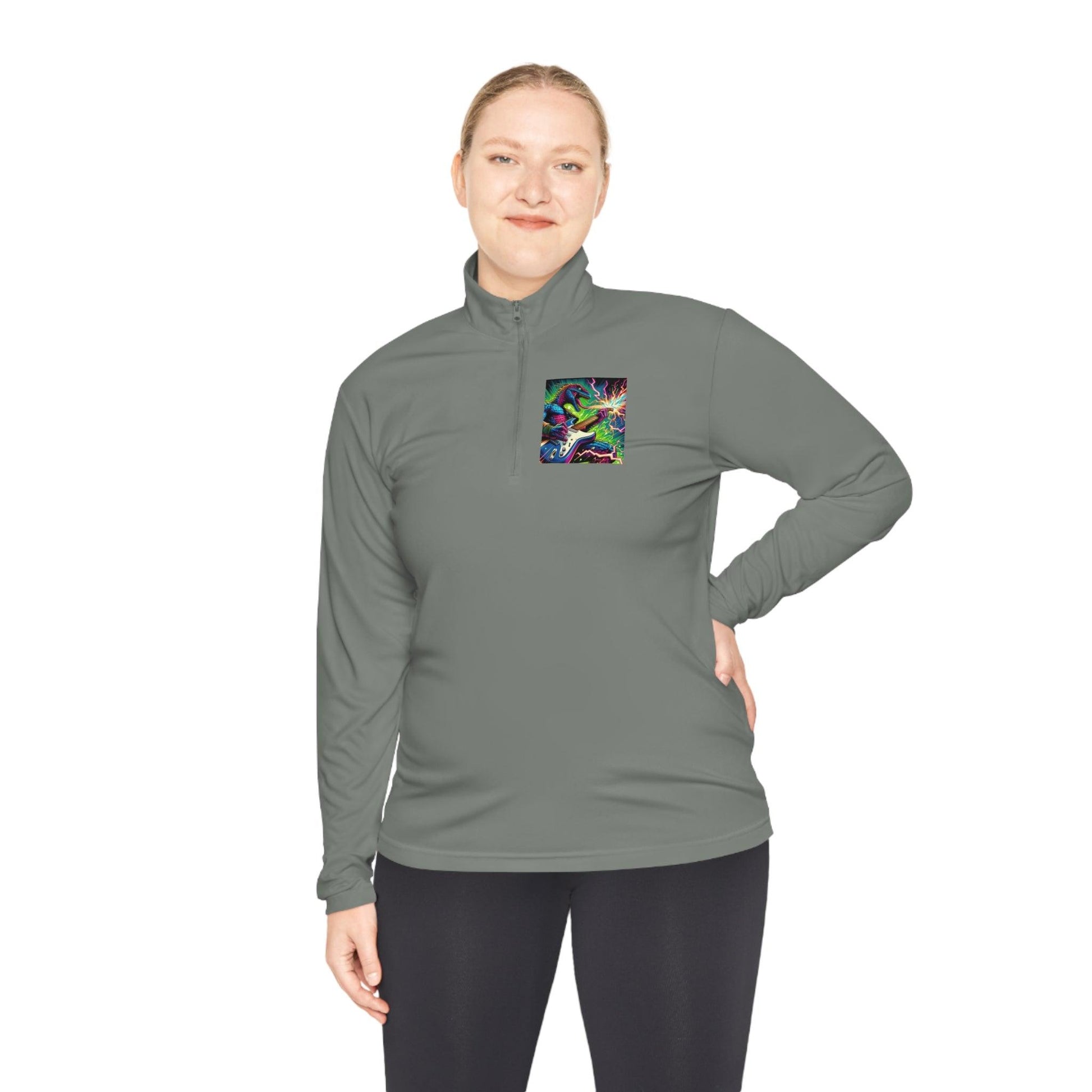 Lizard RockStar Unisex Quarter-Zip Pullover - Premium Long-sleeve from Printify - Just $51.69! Shop now at Lizard Vigilante