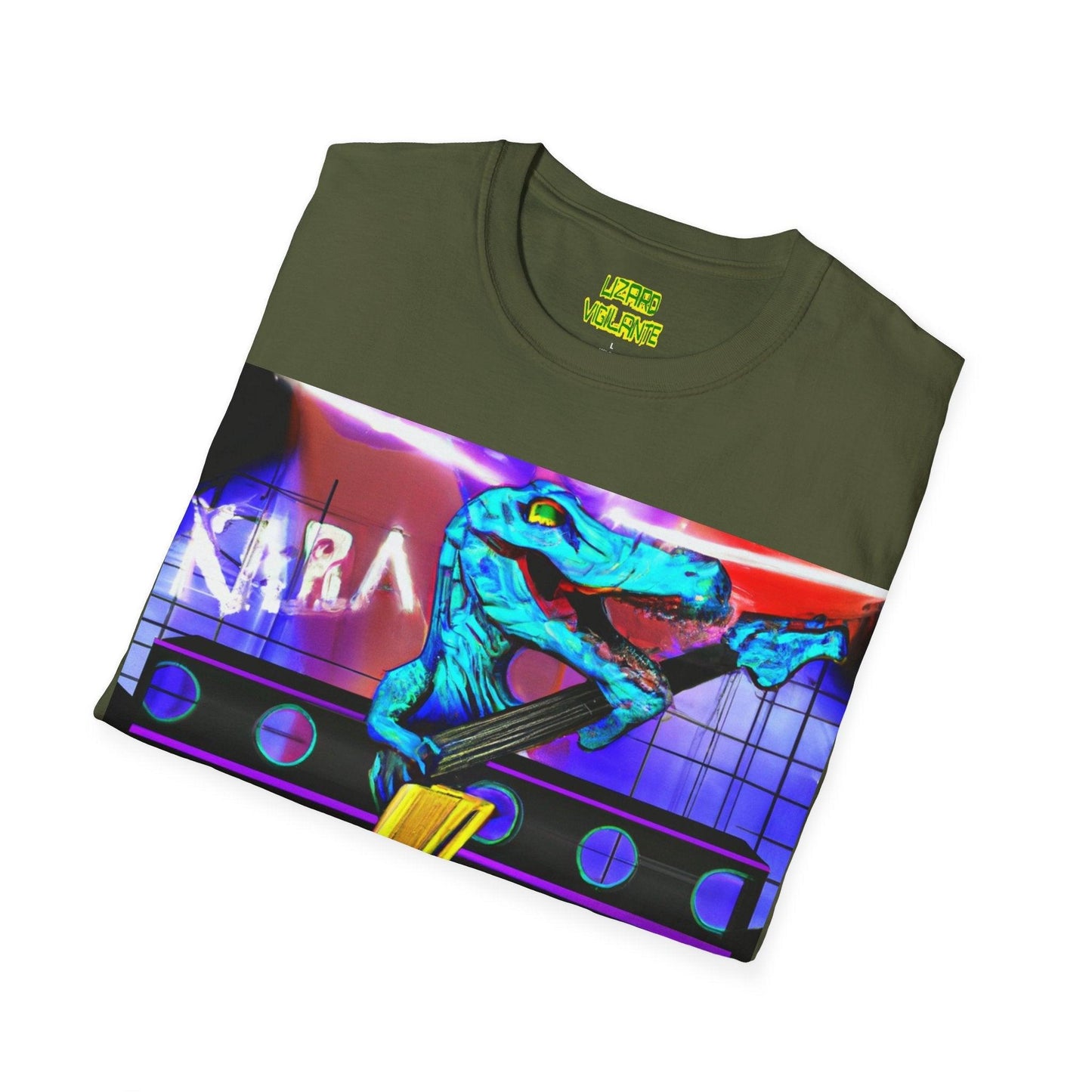 Lizard Vigilante Lightning Unisex Softstyle T-Shirt - Lizard Vigilante