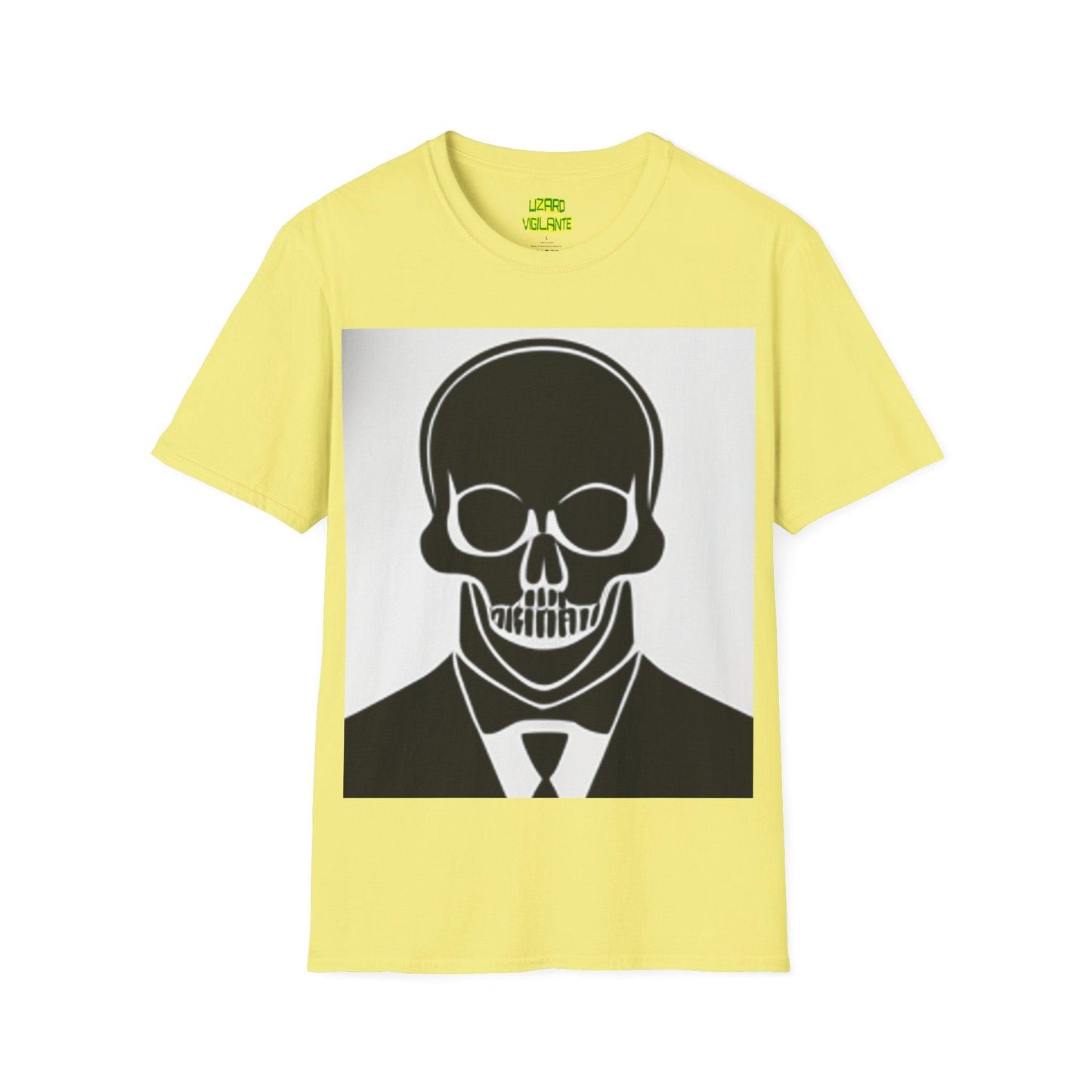 Black Tie Skull Unisex Softstyle T-Shirt - Lizard Vigilante