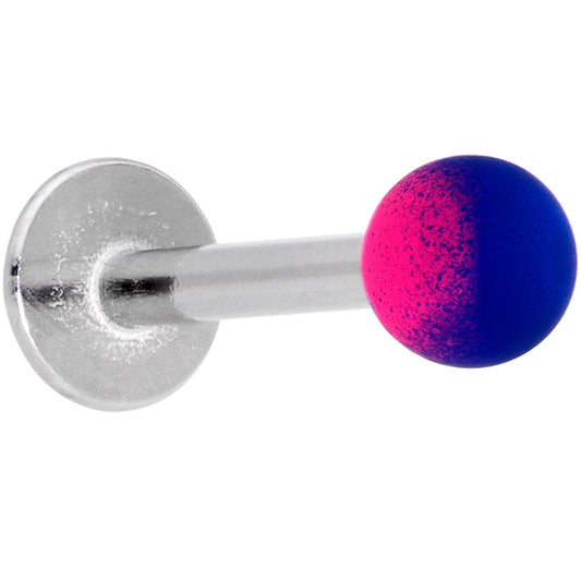 16G 5/16 Pink Blue Ombre Soft Finish Labret Monroe Tragus