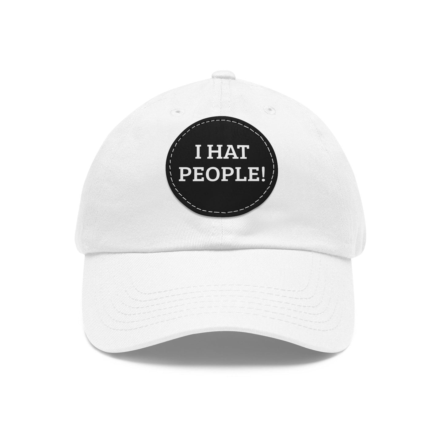 I HAT PEOPLE! Dad Hat with Leather Patch (Round) - Lizard Vigilante