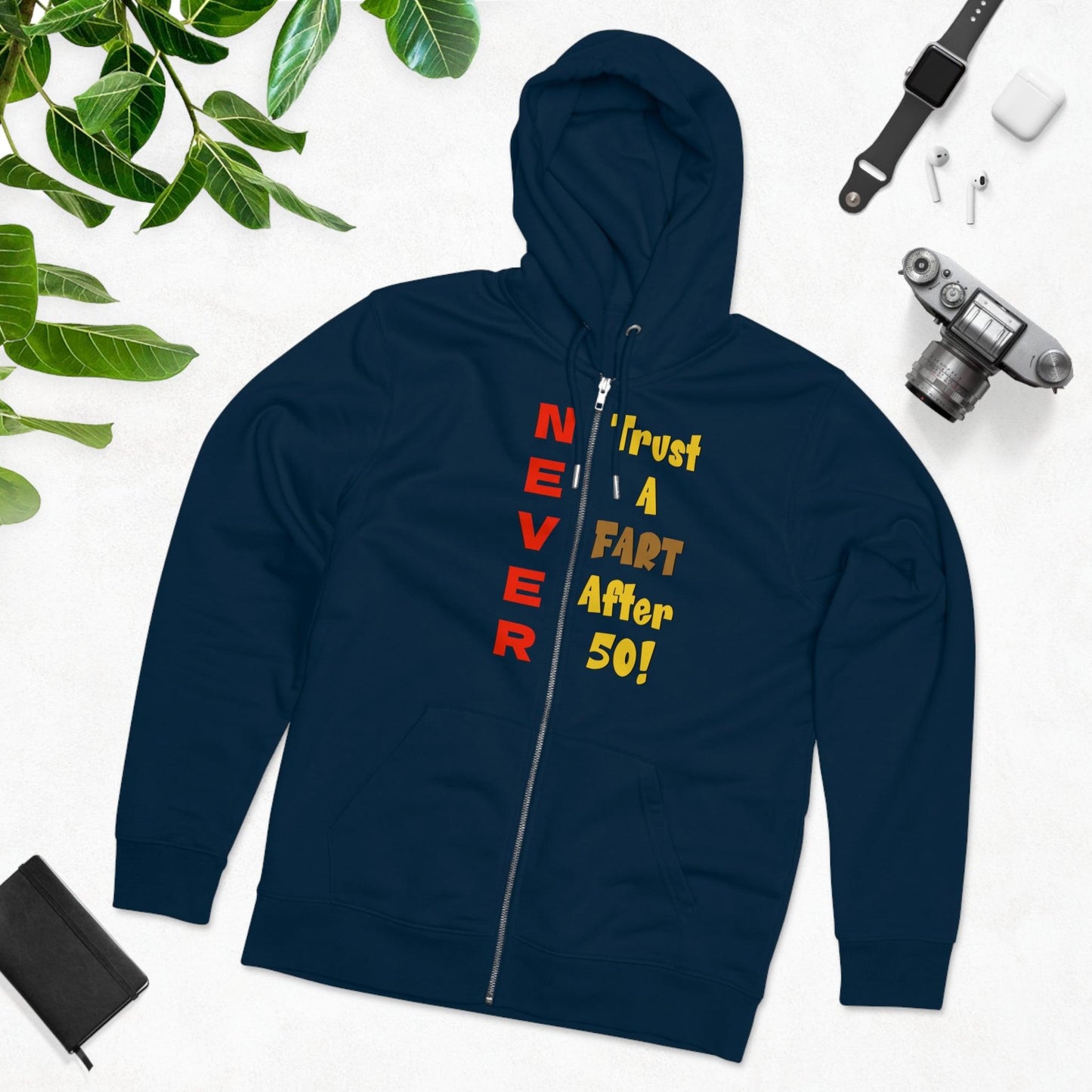 NEVER Trust A Fart After Fifty! Men's Cultivator Zip Hoodie - Lizard Vigilante