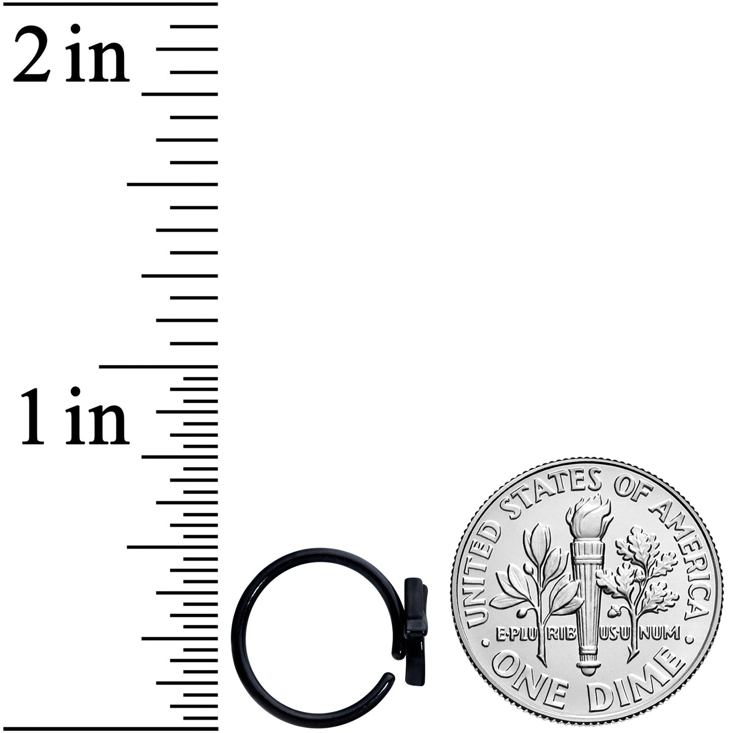 18G 3/8 Black Blue Summer Kayak Boat Nose Hoop