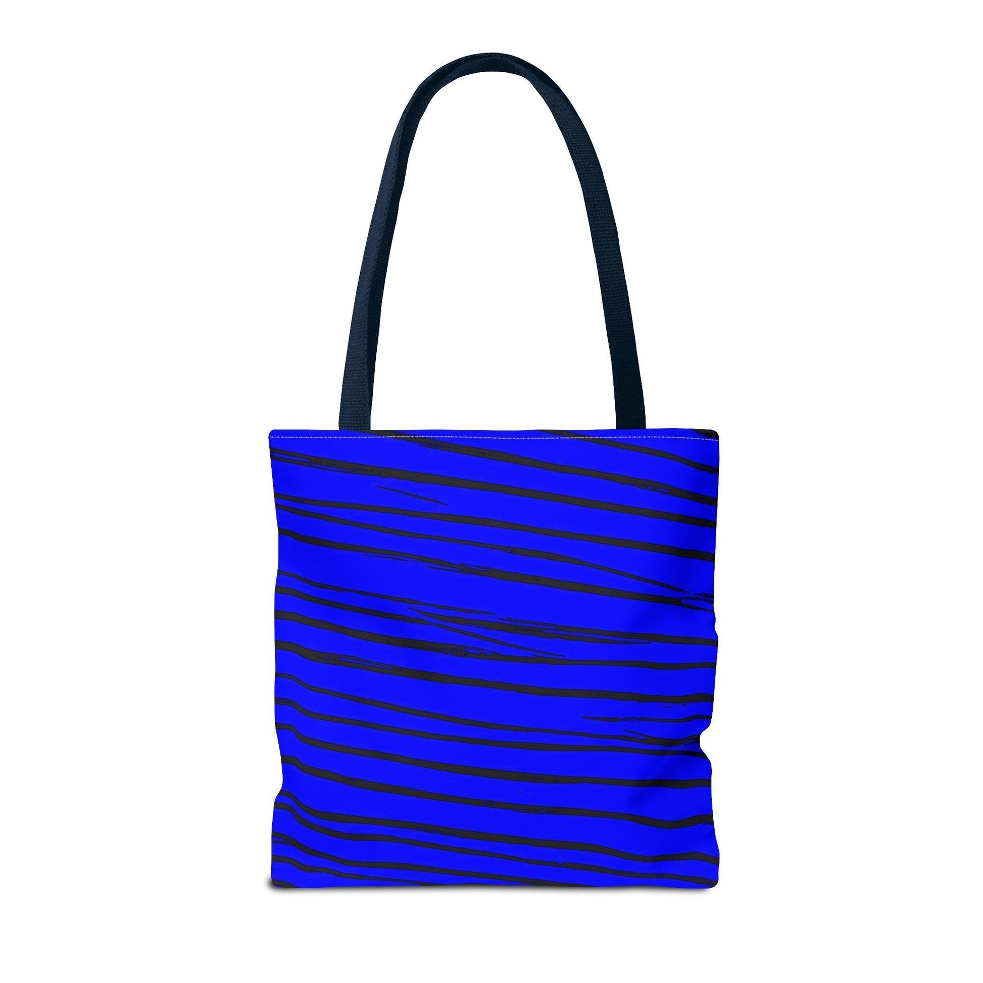 Black & Blue Strips Tote Bag - Lizard Vigilante