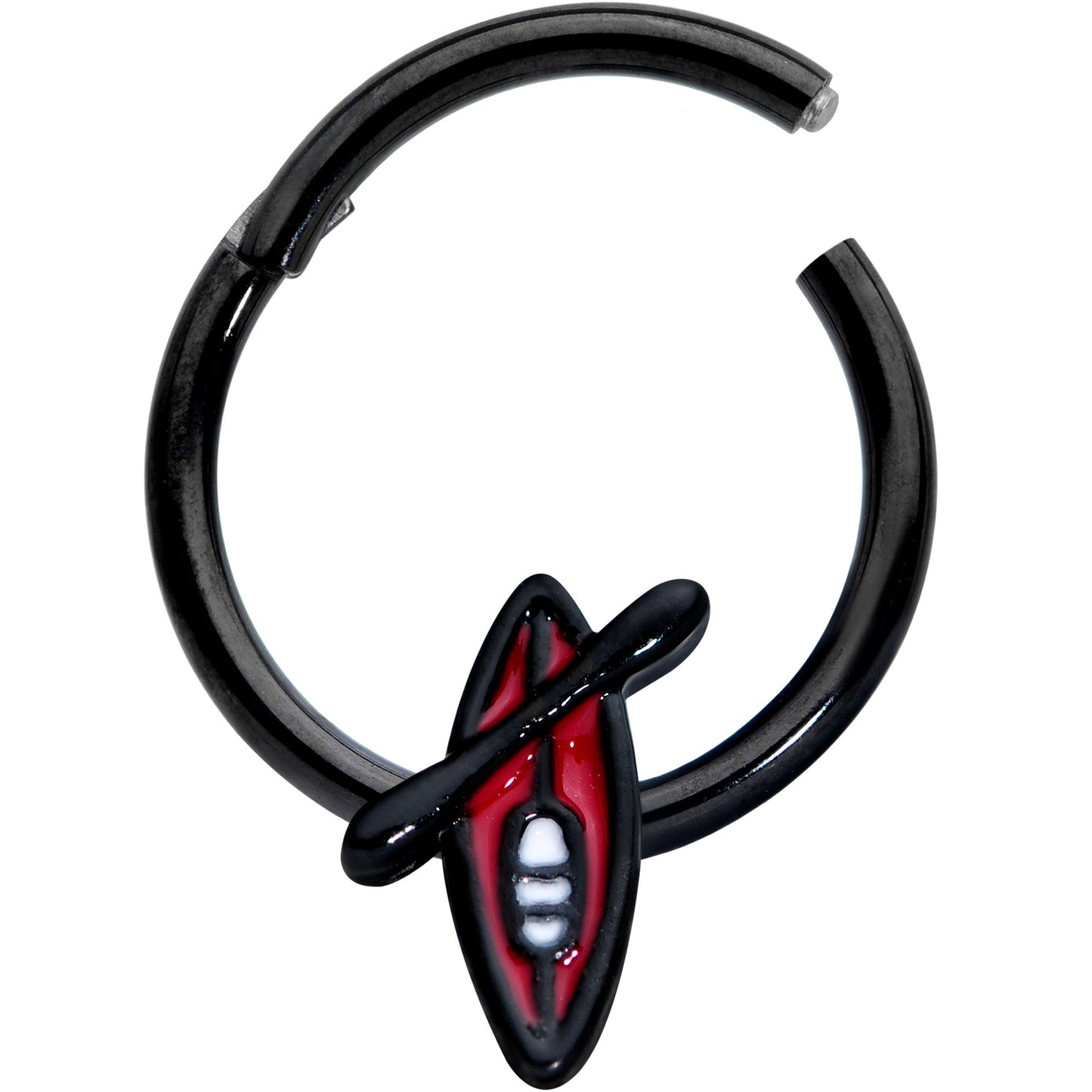 16G 3/8 Black Red Summer Kayak Boat Hinged Segment Ring