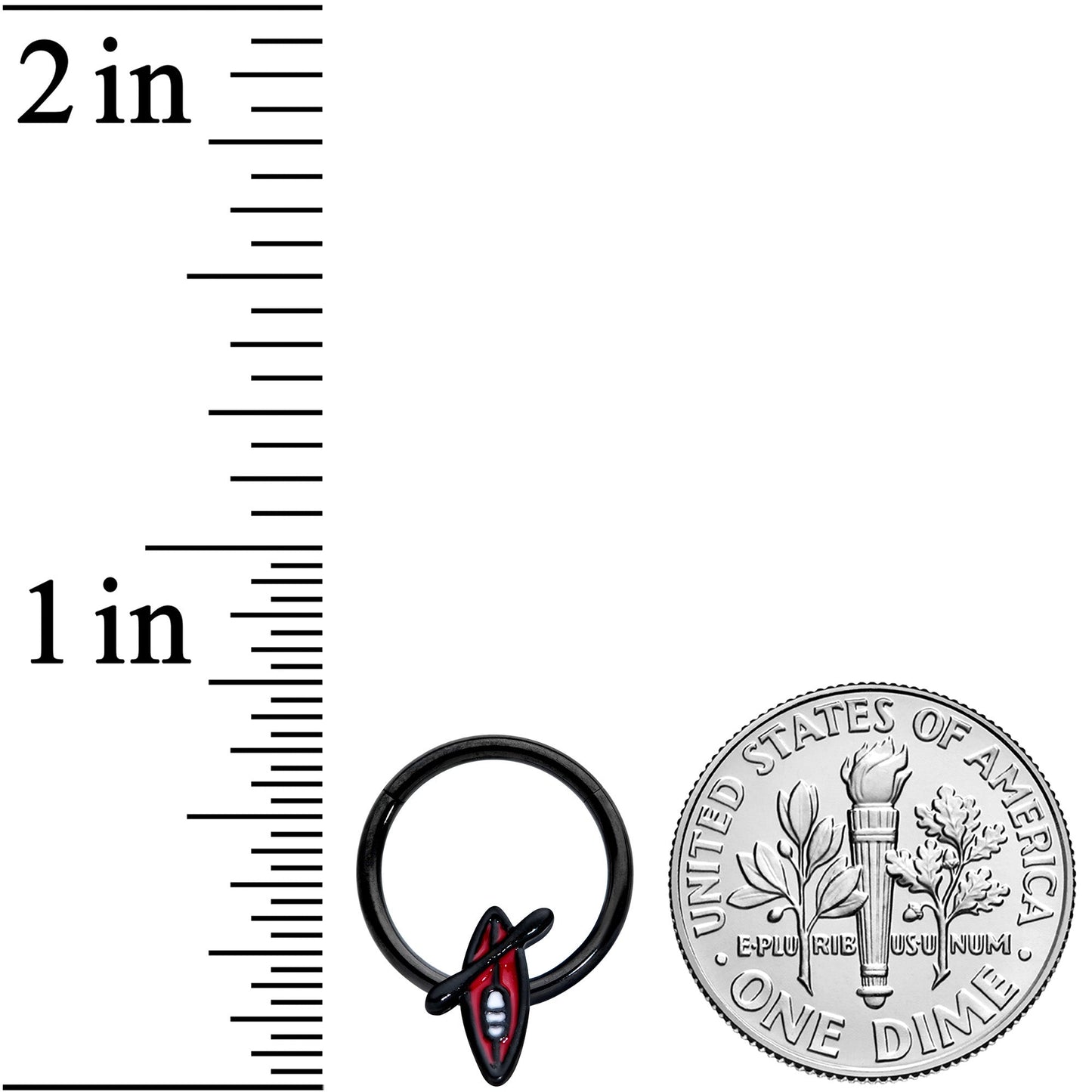 16G 3/8 Black Red Summer Kayak Boat Hinged Segment Ring