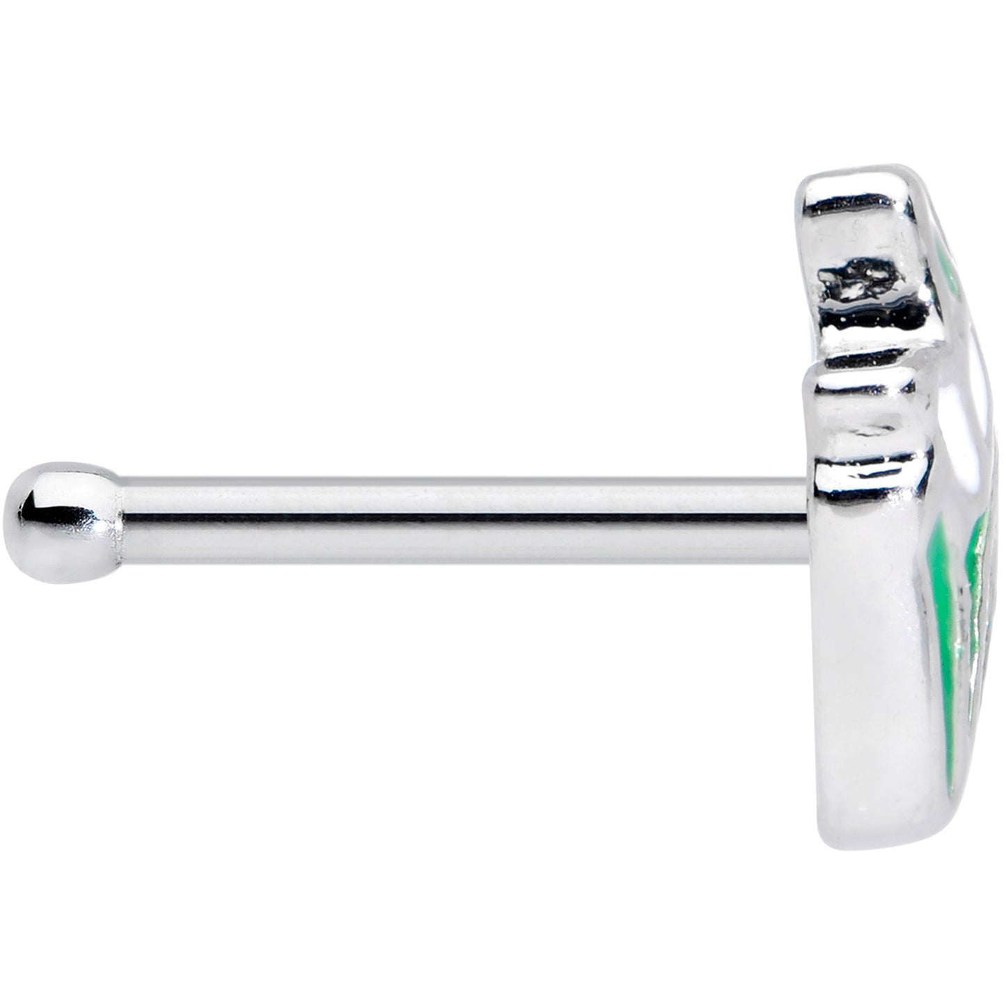 20G 1/4 Springtime White Tulip Flowers Nose Bone