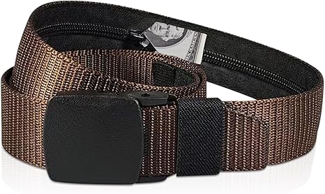 Large Belt Diversion Safe - Realistic Brown Belt with Discreet Secret Compartment to Stash valuables