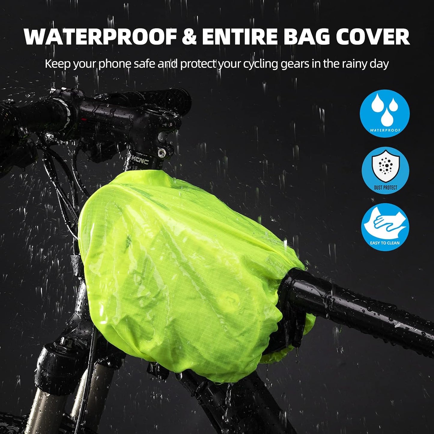 ROCKBROS Bike Front Frame Bag Top Tube Bike Phone Mount Bag Waterproof