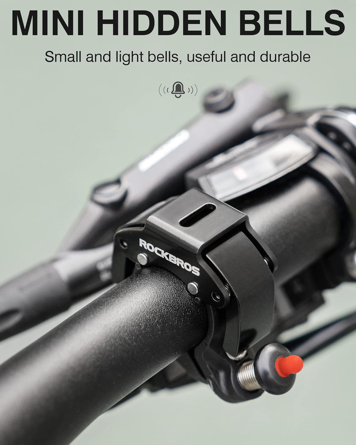 ROCKBROS Bike Bells Hidden for 22.2mm Handlebars More Than 100dB