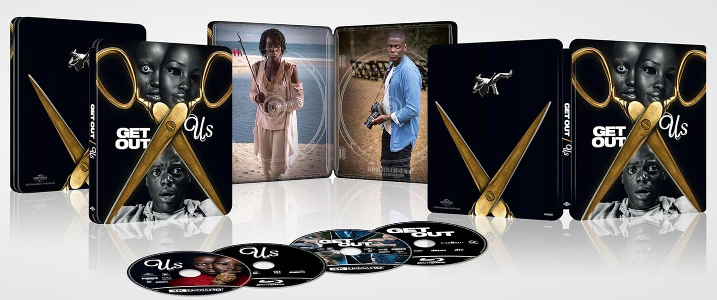 Get Out / Us Double Feature - Limited Edition Steelbook [4K Ultra HD + Blu-ray + Digital]