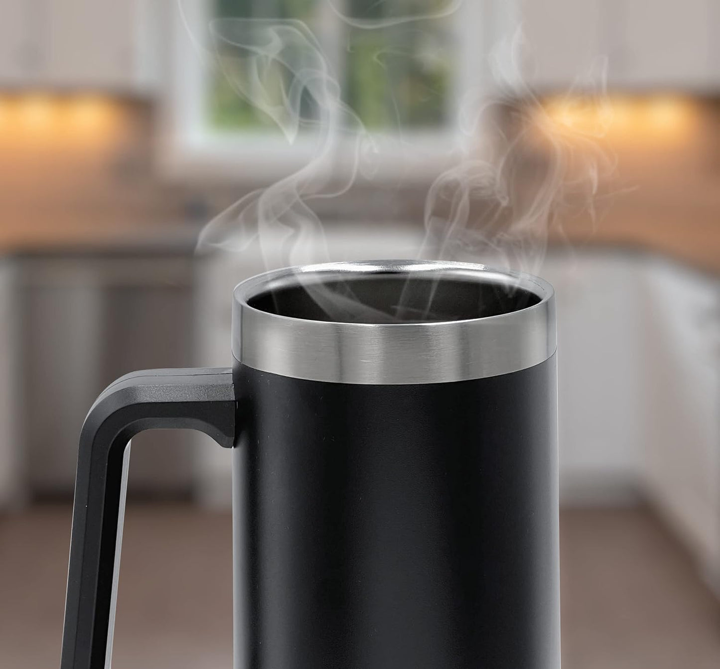 Unique Gift for Dad - XL Stainless Steel Insulated Tumbler Cup with Handle (24oz) Beer Mug for Hot/Cold Drinks, Gift Idea for Christmas Birthday Fathers Day Coolest Dad Ever (Gift-Boxed)