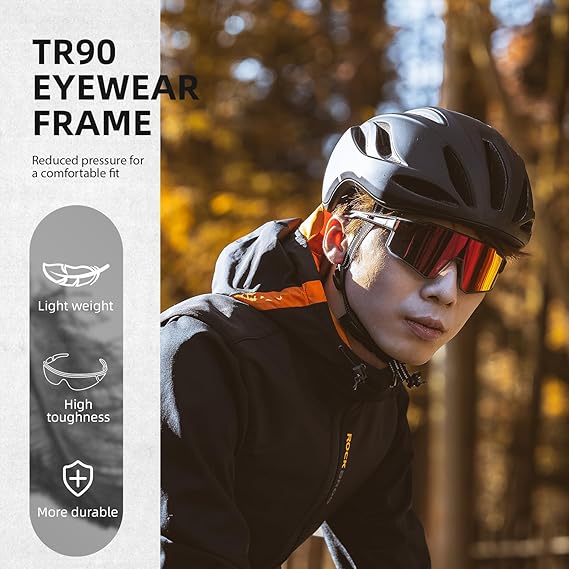 ROCKBROS Polarized Cycling Sunglasses UV400 Protection TR90 Frame Unisex