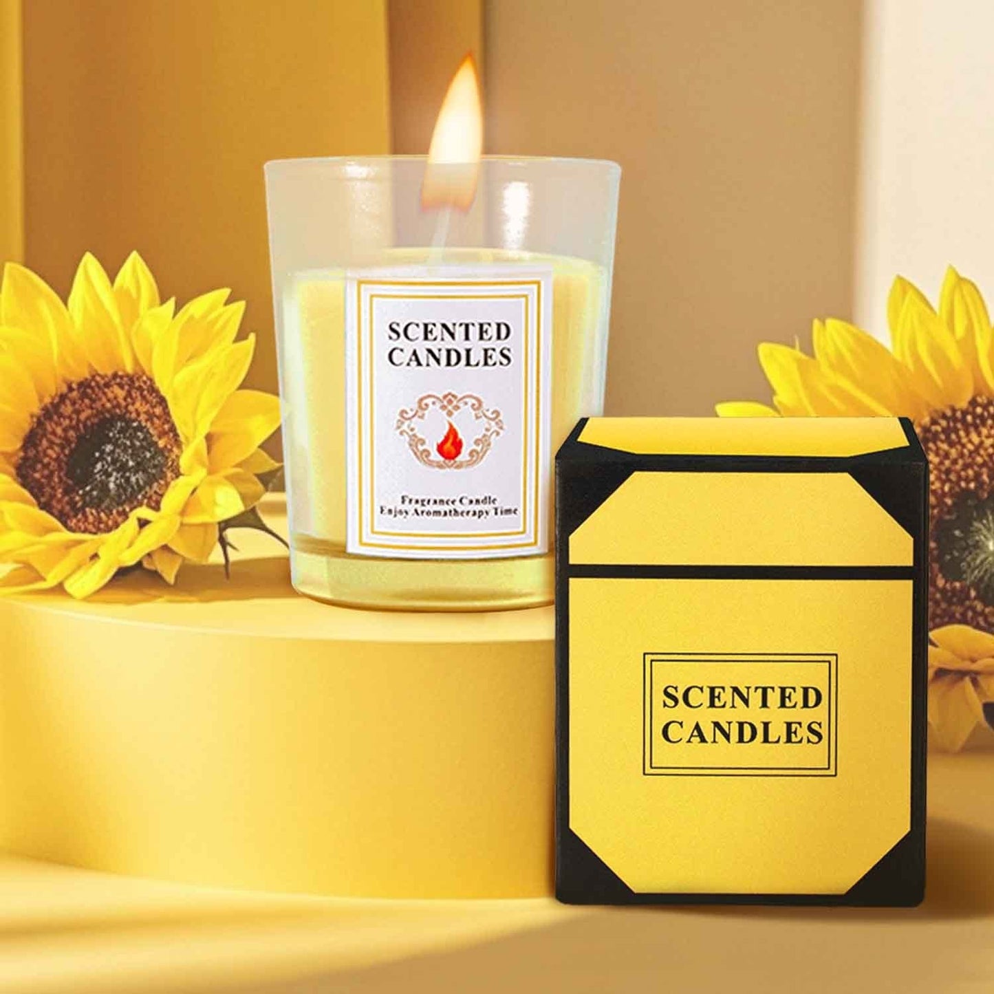 8pcs Fabulous Yellow Gift Set for Women - Includes Insulated Tumbler, Greeting Card, Hair Tie, Scented Candle, Bath Salts, Bath Bomb, Soap, and Elegant Gift Box - Perfect for Christmas & Thanksgiving, Gift Set, Scented Candle