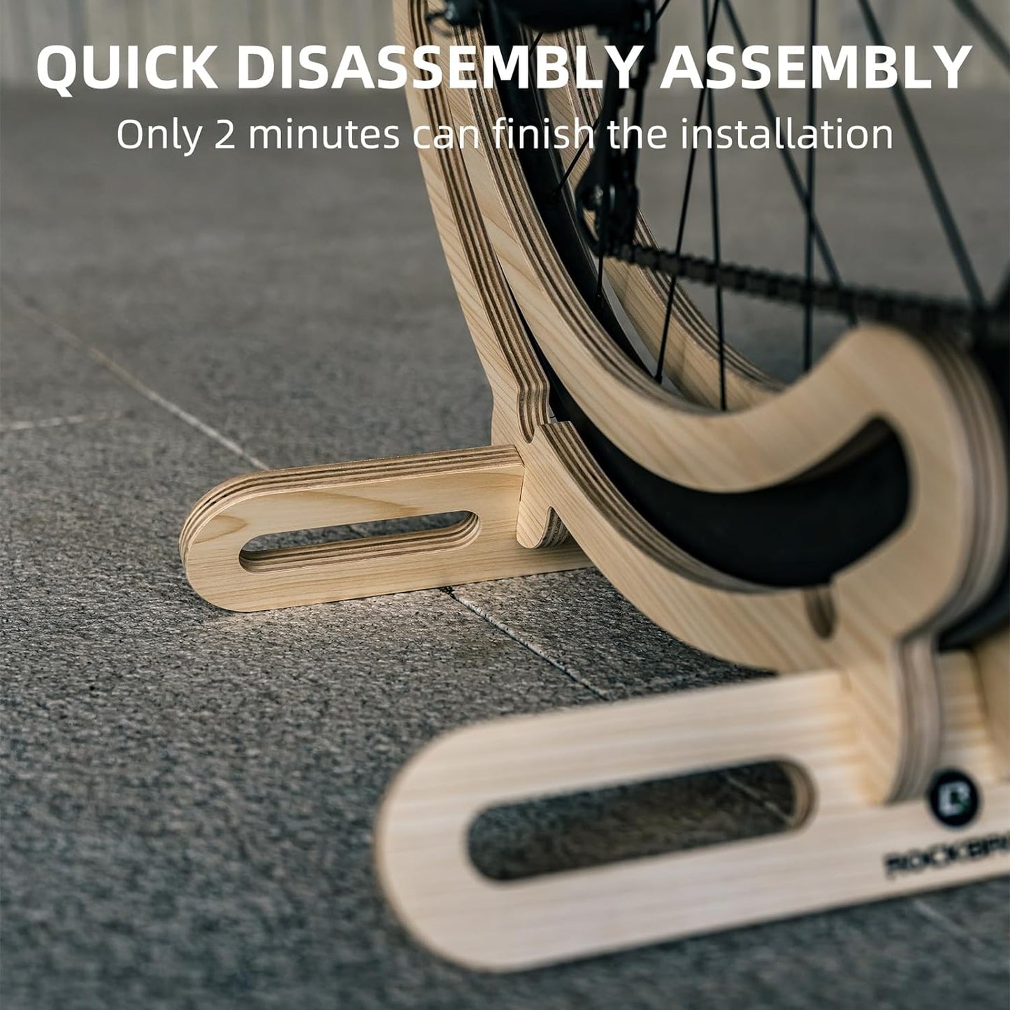 ROCKBROS Wooden Bike Stand Stylish Stable Storage