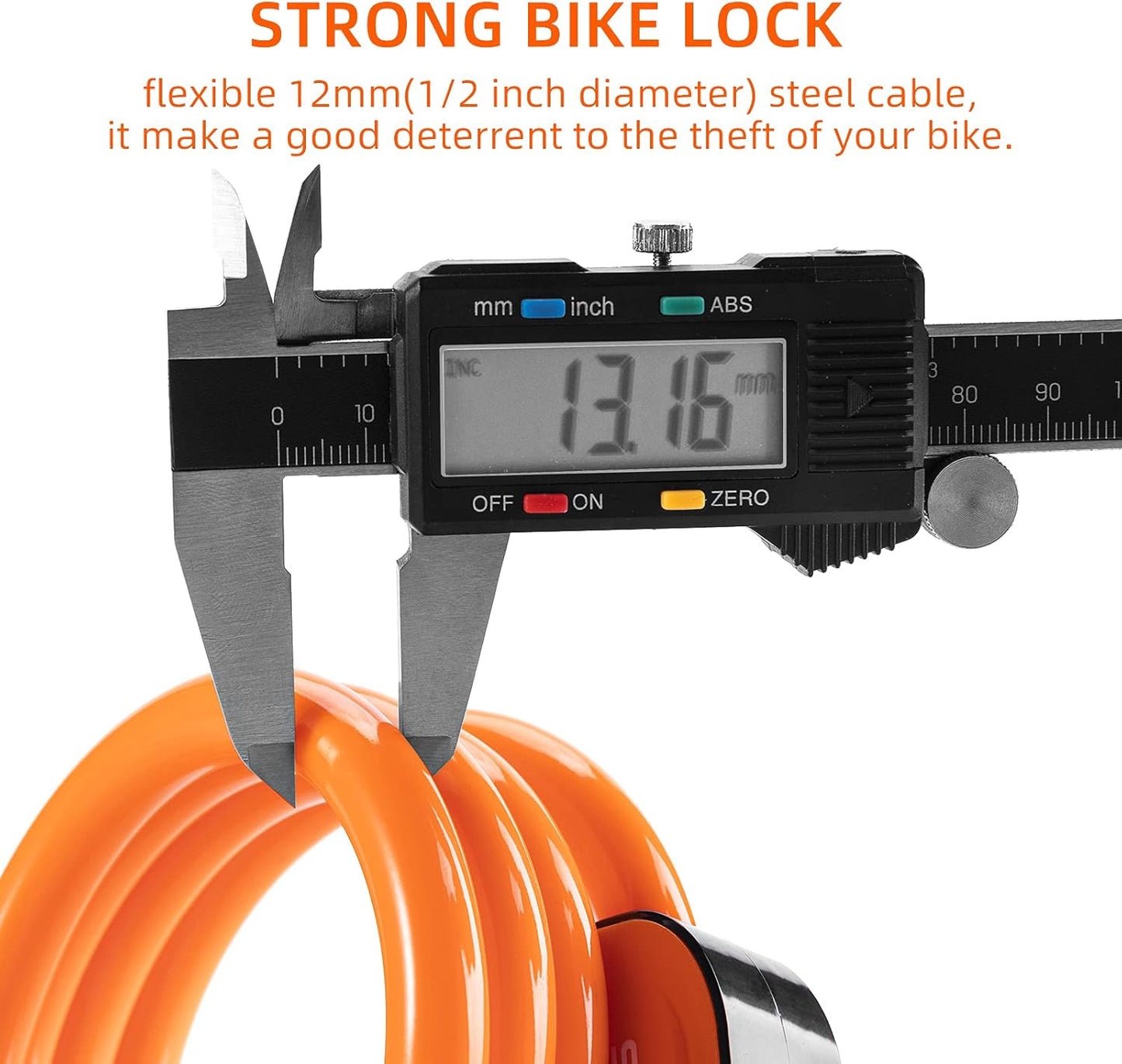 ROCKBROS 3ft Bike Cable Lock - Secure, Lightweight with Mounting Bracket