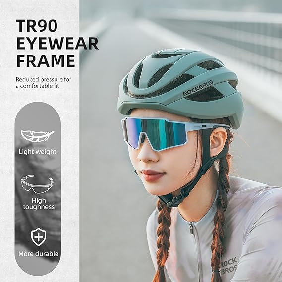 ROCKBROS Polarized Cycling Sunglasses UV400 Protection TR90 Frame Unisex