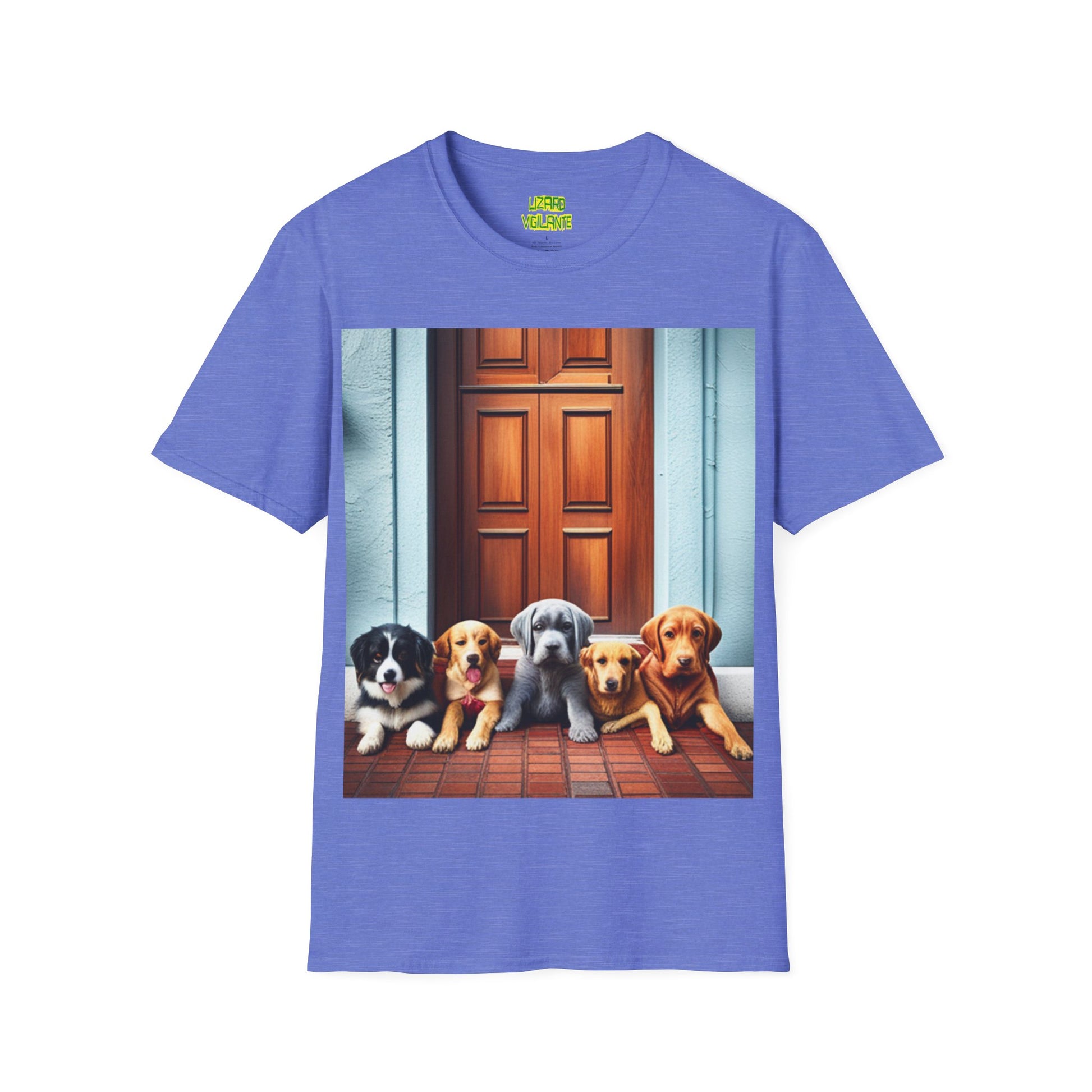 Dogs at the Door Unisex Softstyle T-Shirt - Lizard Vigilante