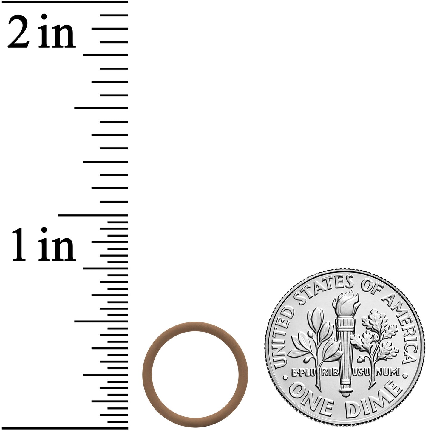 18G 3/8 Light Brown Matte Cartilage Hinged Segment Ring