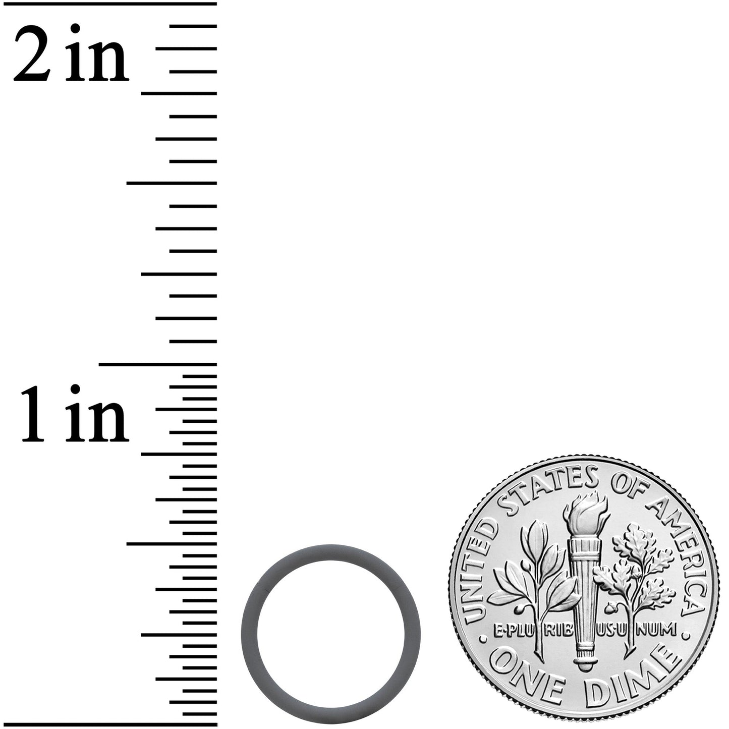 18G 3/8 Grey Matte Cartilage Hinged Segment Ring