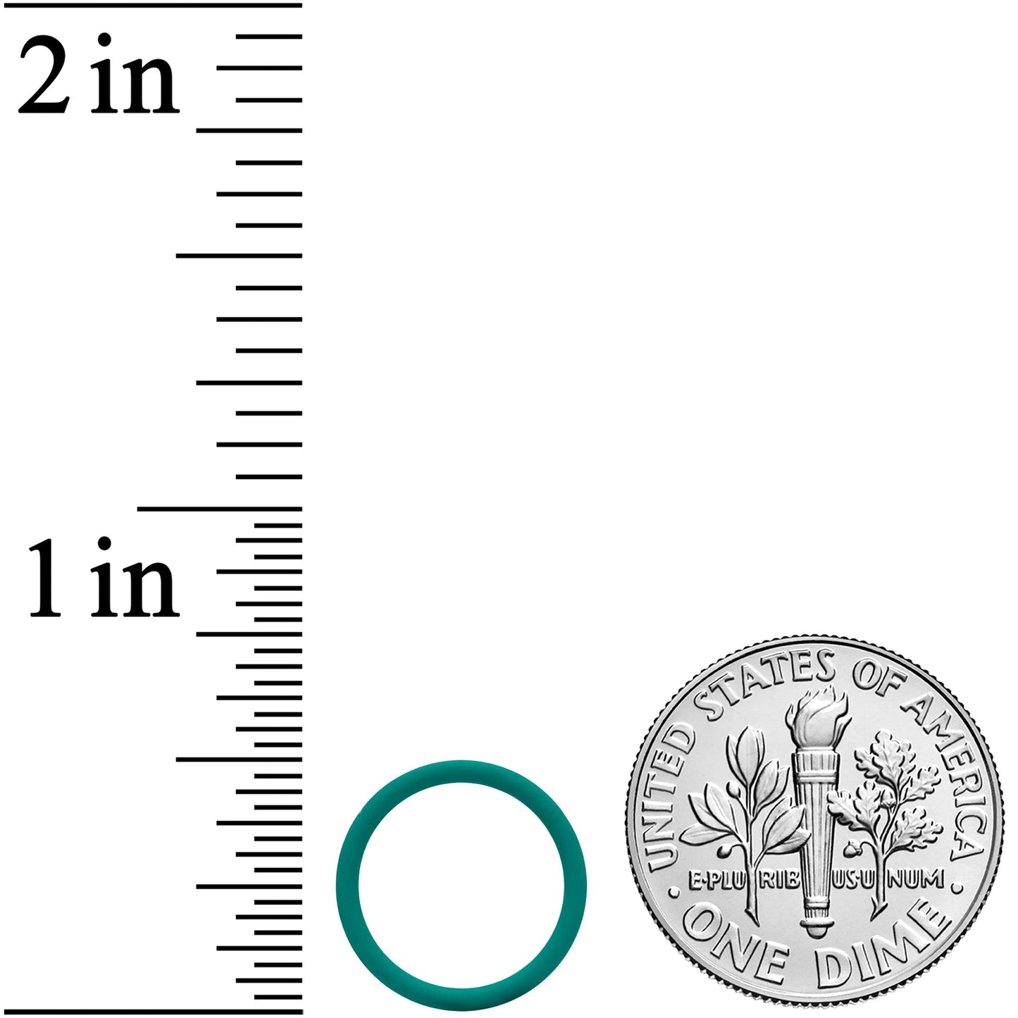 18G 3/8 Teal Matte Cartilage Hinged Segment Ring