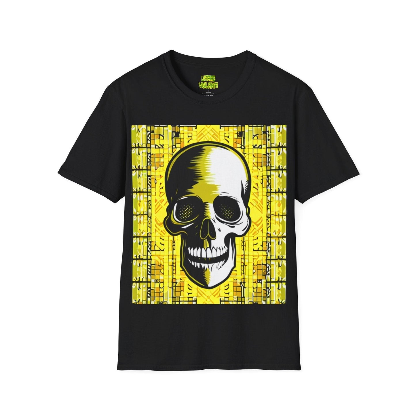 Goldgrid Skull Unisex Softstyle T-Shirt - Lizard Vigilante