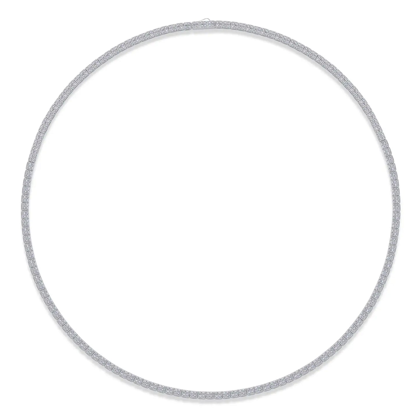 Winter Lake Luxury Fashion Set Mosan Diamond S925 Silver Necklace Rivaling Natural Diamonds