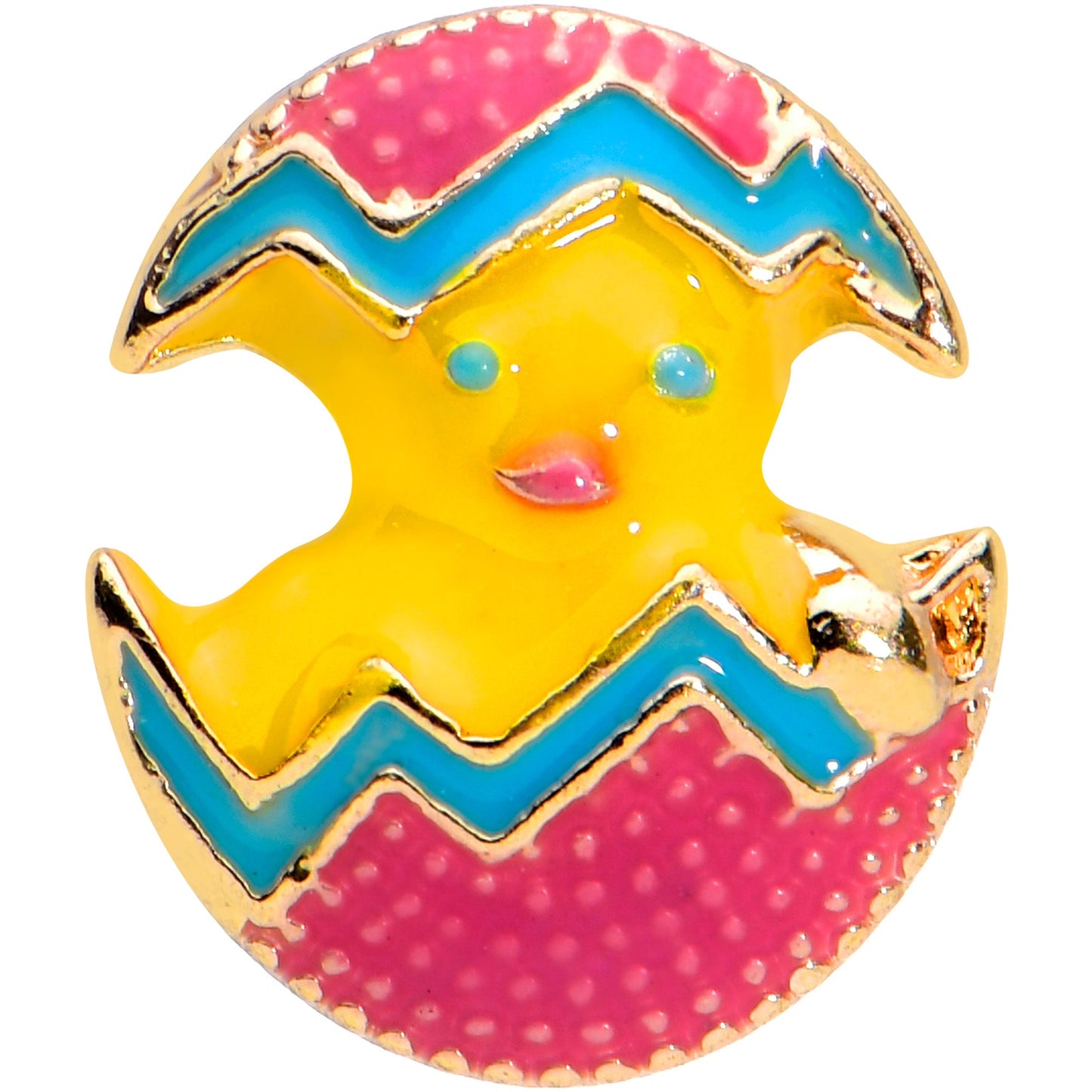 16G 1/4 Gold Tone Red Fancy Easter Chick Cartilage Tragus Earring