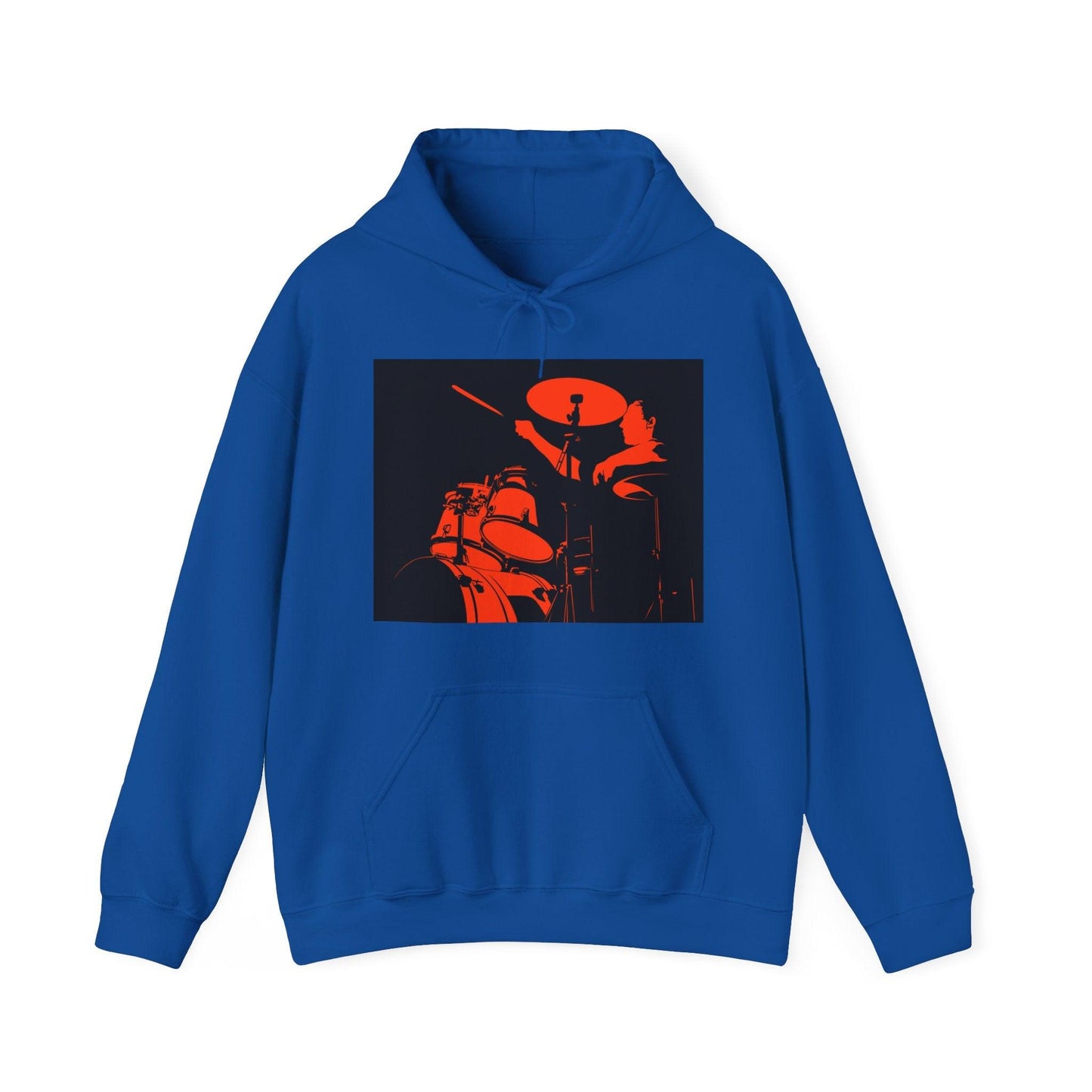 Red Black Drummer Unisex Heavy Blend™ Hooded Sweatshirt - Lizard Vigilante