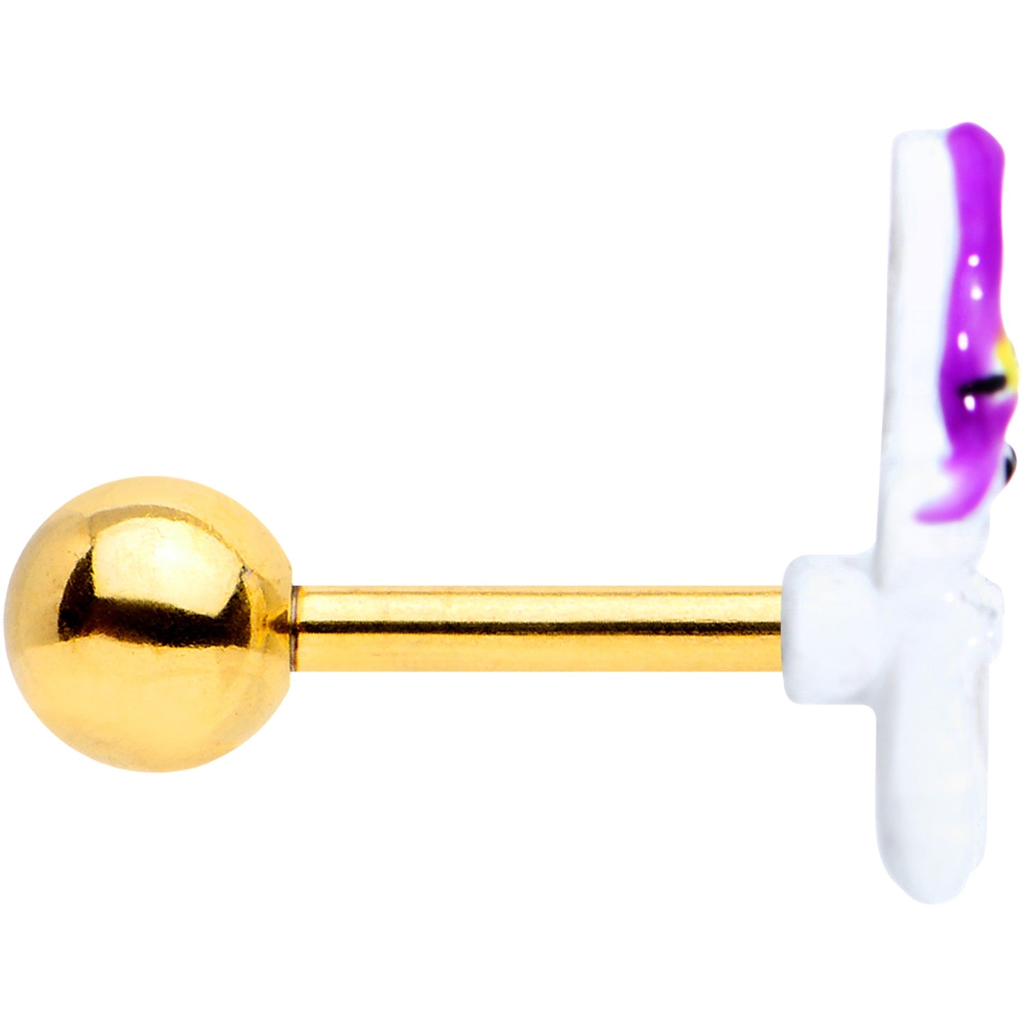 16G 1/4 Gold Tone Ghost Witch Halloween Cartilage Tragus Earring