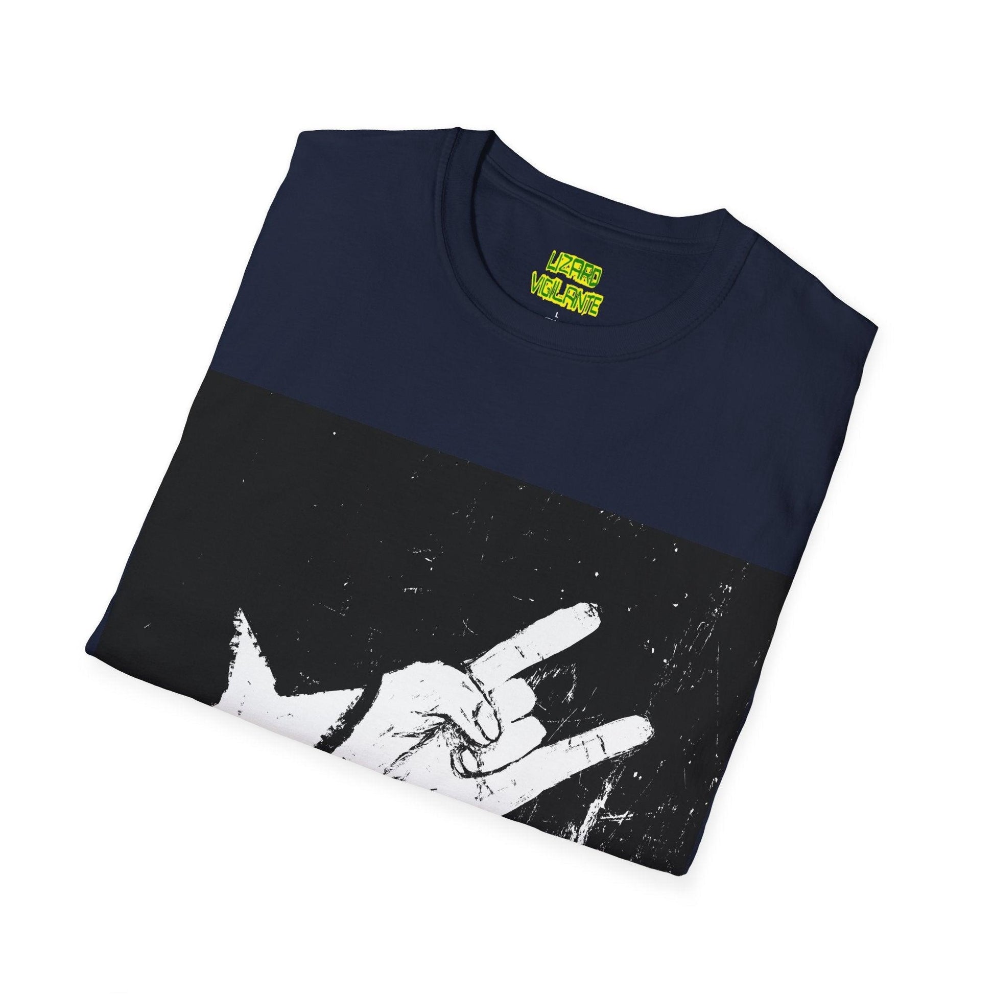 Rockstar Hand Sign Unisex Softstyle T-Shirt - Lizard Vigilante