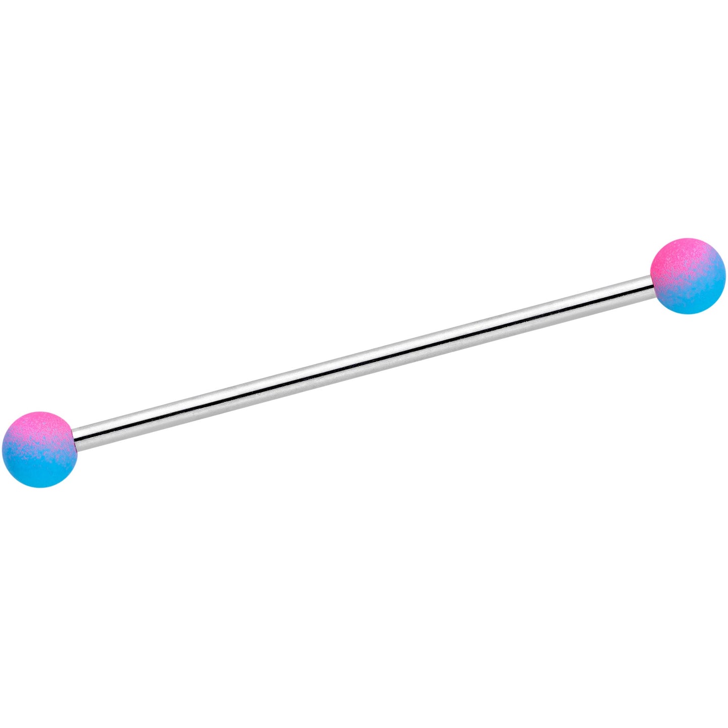 14G Blue Black Ombre Soft Finish Industrial Barbell 38mm Set of 4