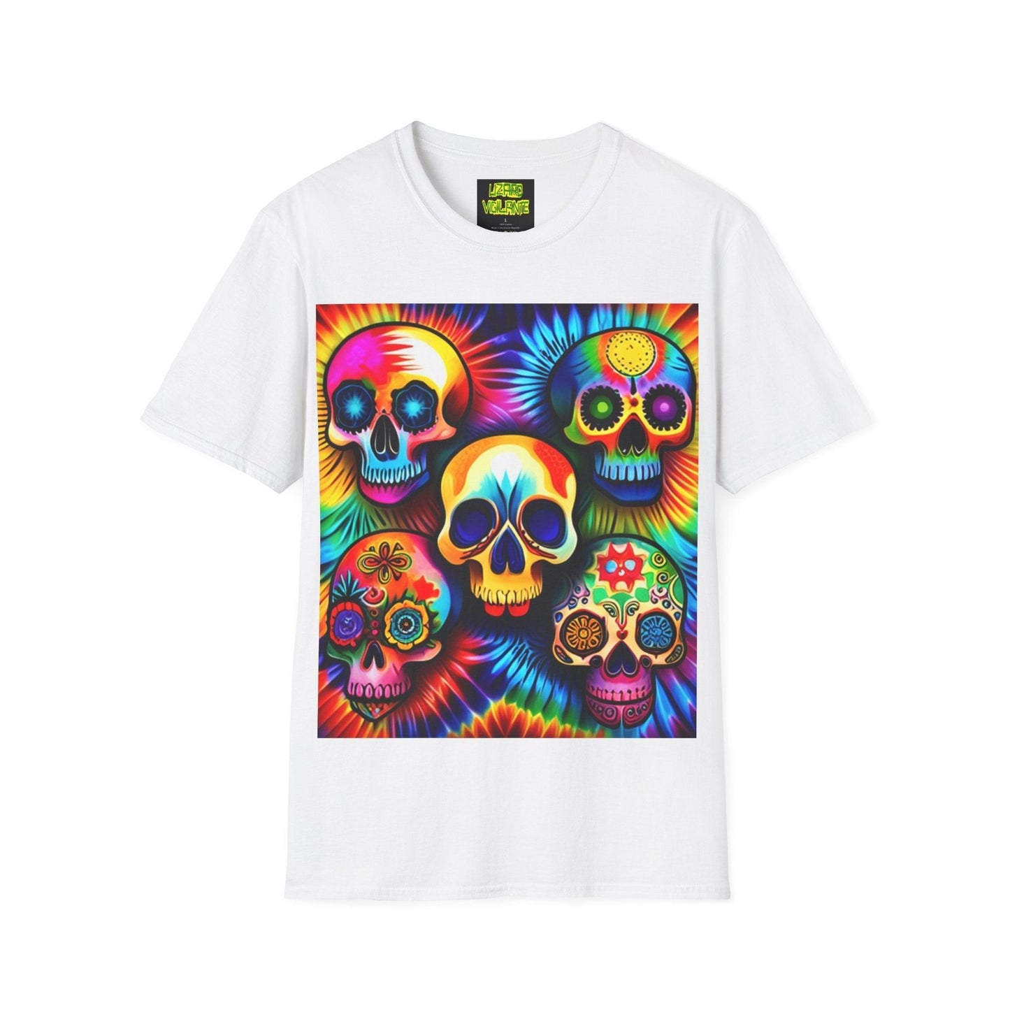 Escaped Skulls Unisex Softstyle T-Shirt - Lizard Vigilante