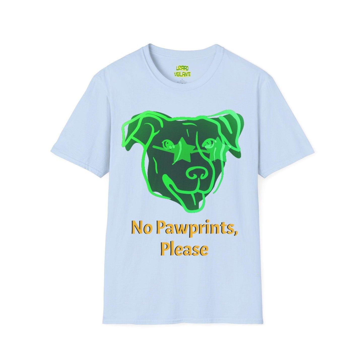 No Pawprints, Please Unisex Softstyle T-Shirt - Lizard Vigilante