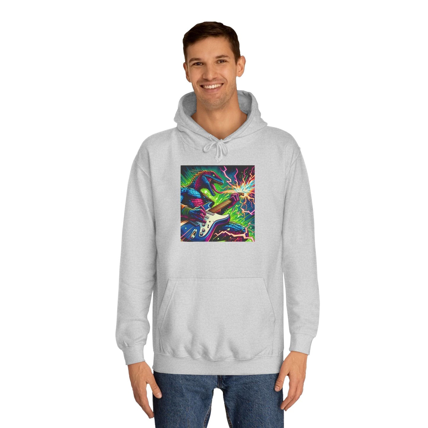 Lizard RockStar Unisex College Hoodie - Premium Hoodie from Printify - Just $54.16! Shop now at Lizard Vigilante