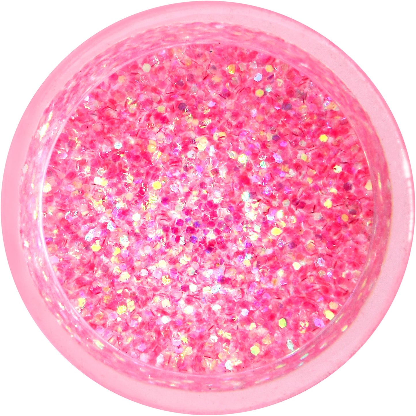 Clear Pink Acrylic Glitter Glam Saddle Plug Set