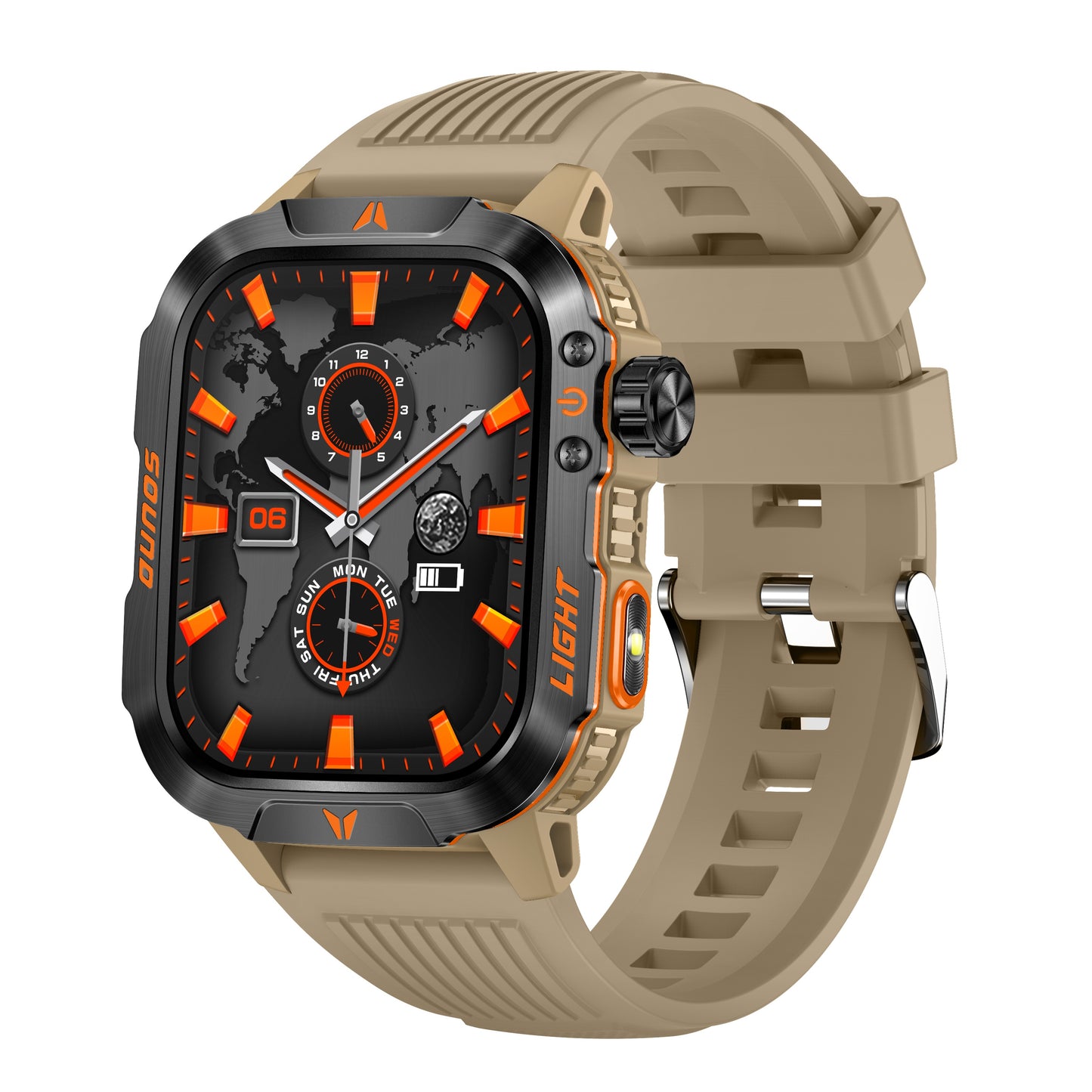 Rugged Outdoor Smartwatch | 2024's Ultimate Fitness Tracker For Android iPhone - Premium smart watch from Lizard Vigilante - Just $48.88! Shop now at Lizard Vigilante