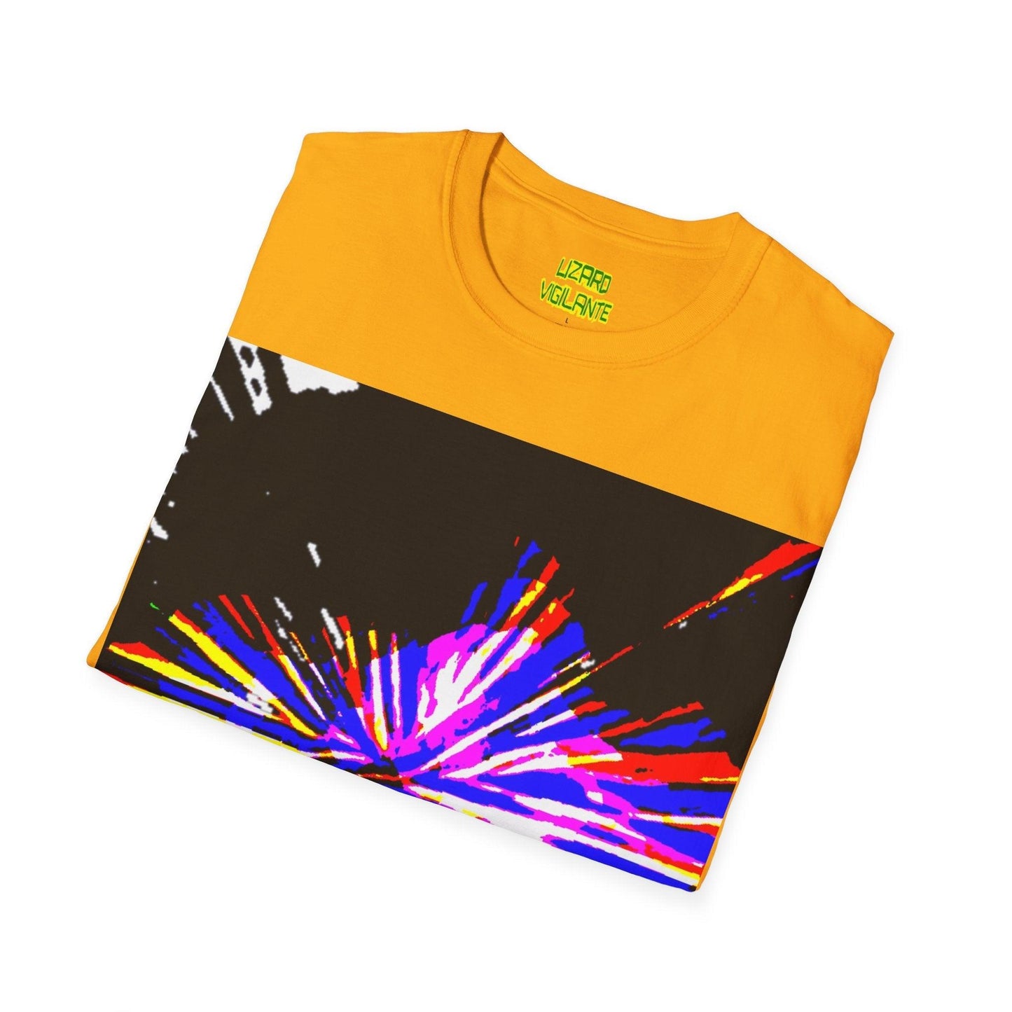 Neon Bursted Unisex Softstyle T-Shirt - Lizard Vigilante