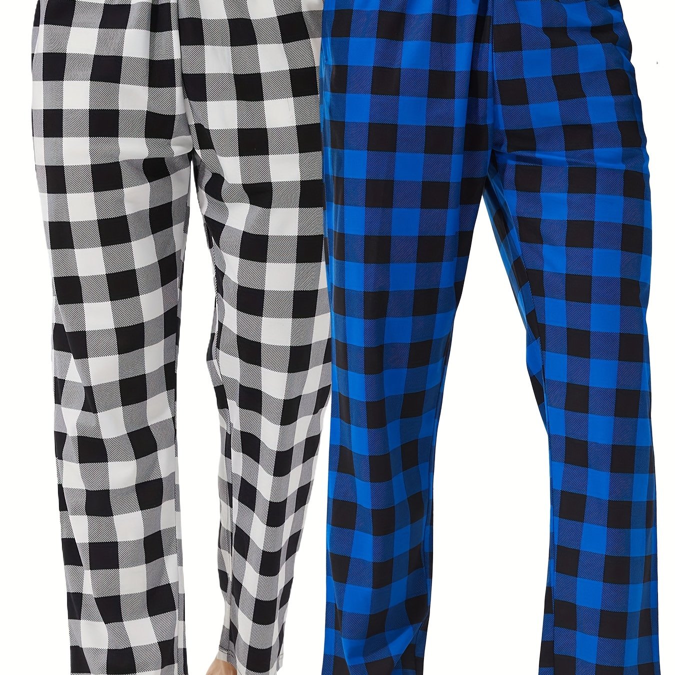 LANBAOSI Men's Plaid Print Sleep Pants – 2/3-Pack Casual Drawstring Waist Lounge Pants, Slight Stretch, Knit Fabric Regular Fit for Spring/Fall - Premium pajama pants from Lizard Vigilante - Just $32.99! Shop now at Lizard Vigilante