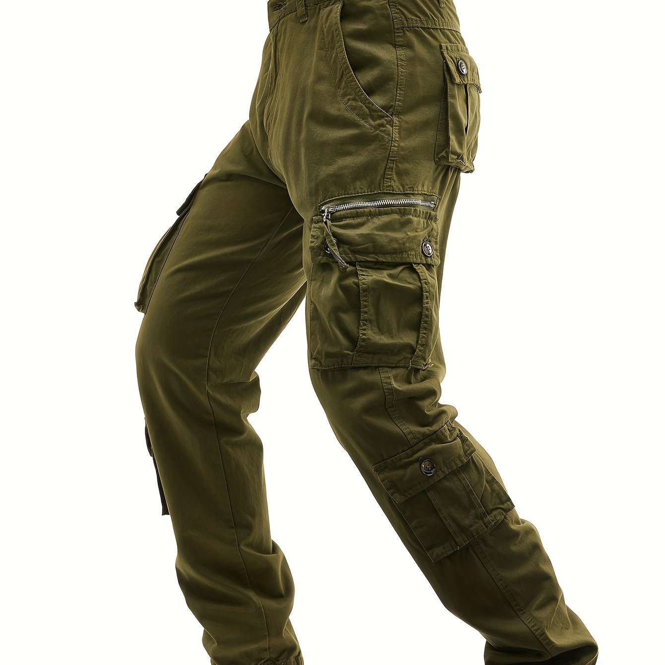 Men’s 8-Pocket Plus Size Cotton Tactical Cargo Pants – Outdoor Street Style Overalls - Premium trousers from Lizard Vigilante - Just $53.99! Shop now at Lizard Vigilante