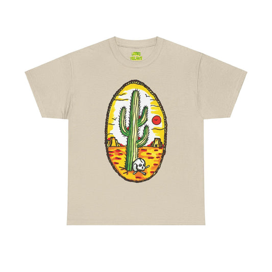 Cactus Skull Unisex Heavy Cotton Tee - Lizard Vigilante