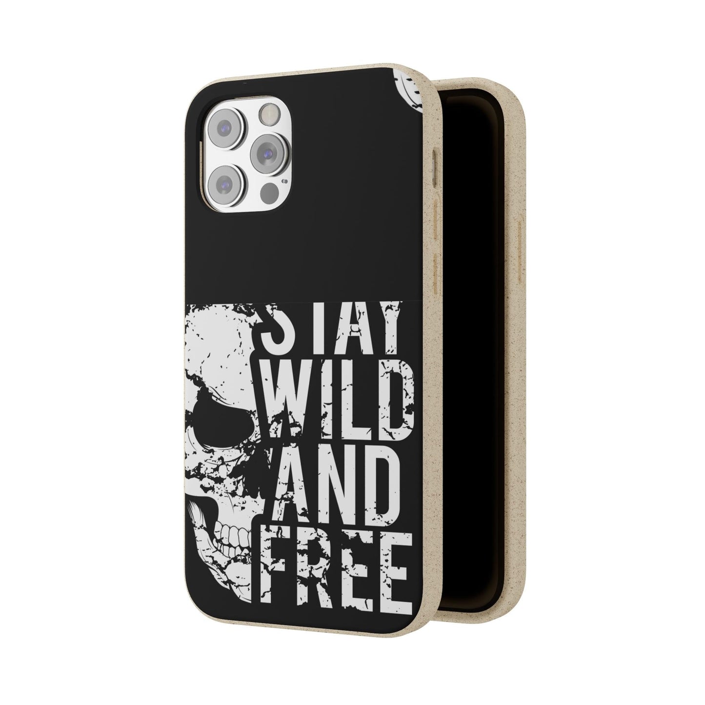 Stay Wild And Free Skull Biodegradable Cases - Lizard Vigilante