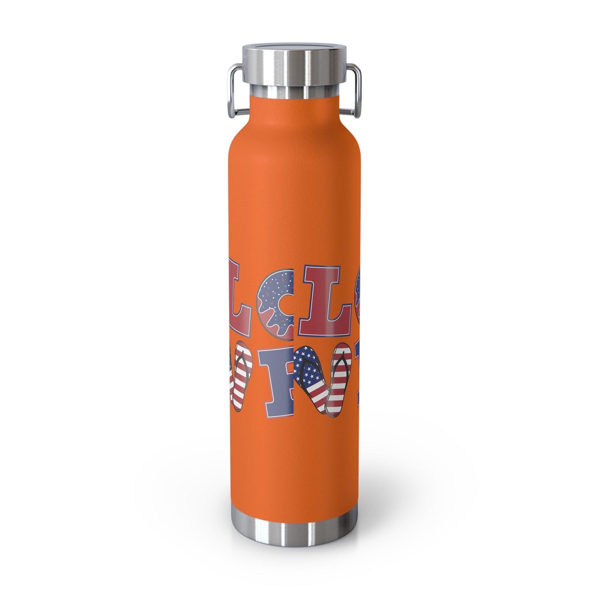 LOVE American Styled Red White and Blue Copper Vacuum Insulated Bottle, USA 22oz - Lizard Vigilante