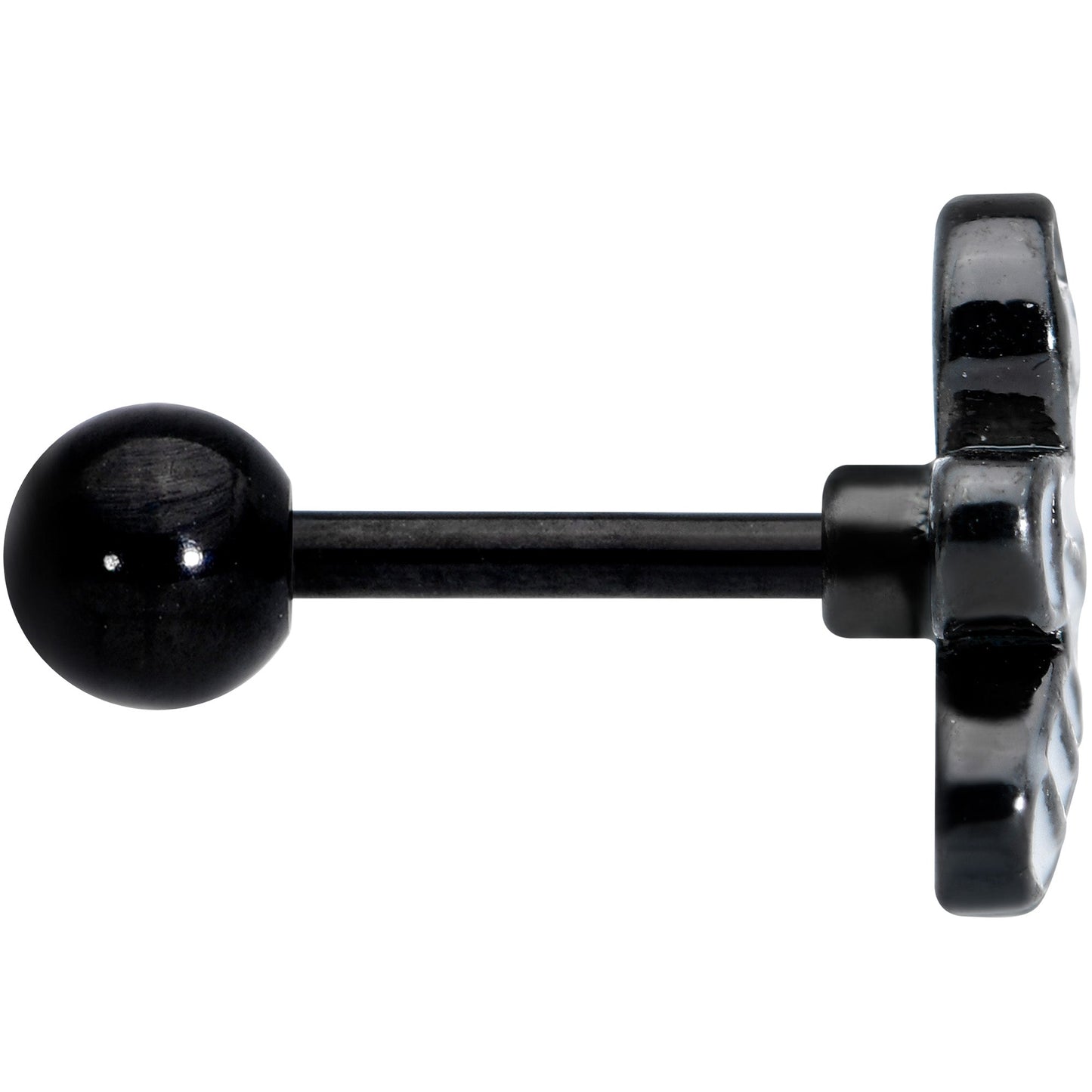 16G 1/4 Black PVD Red Eye Mummy Halloween Cartilage Tragus