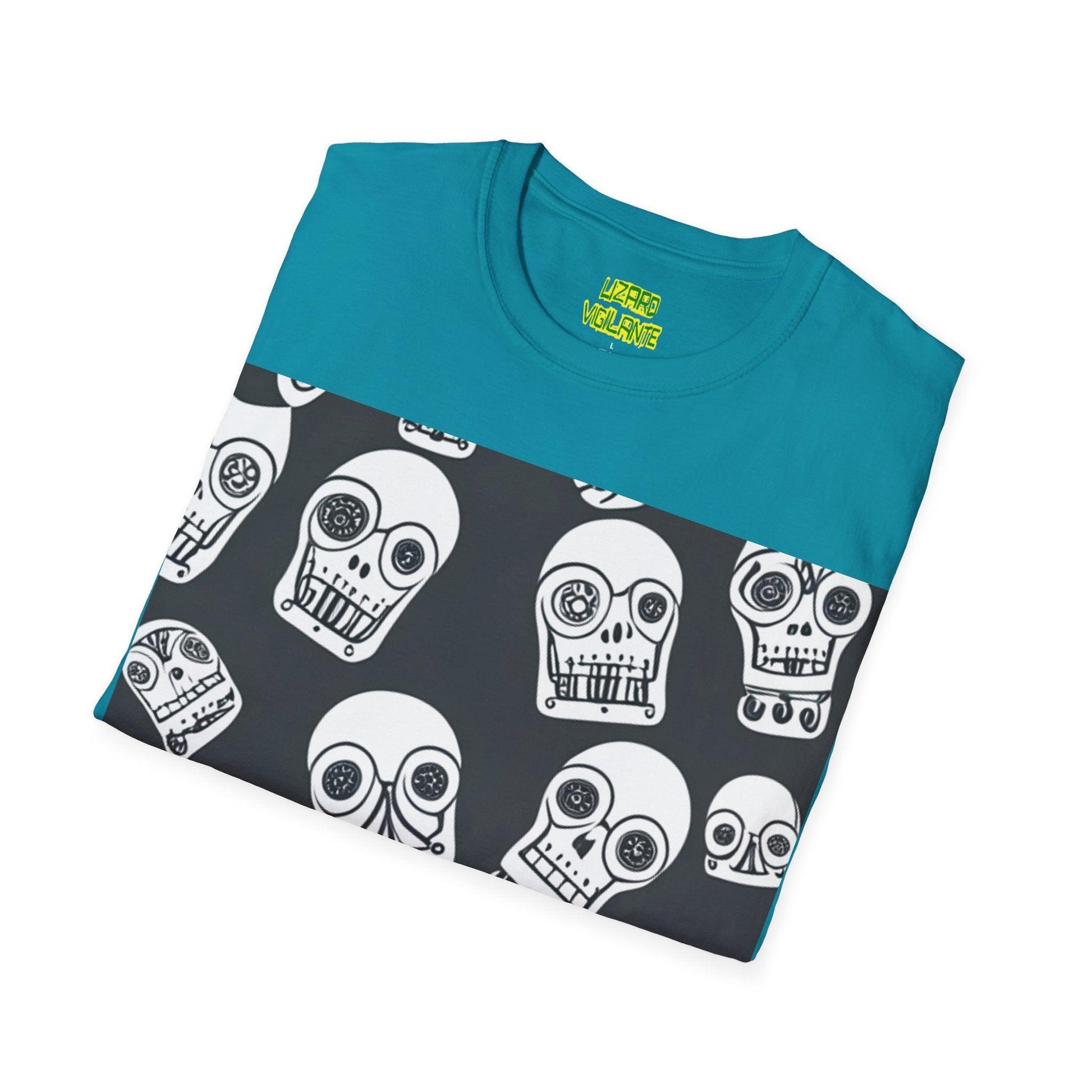 Bot Skulled Unisex Softstyle T-Shirt - Lizard Vigilante